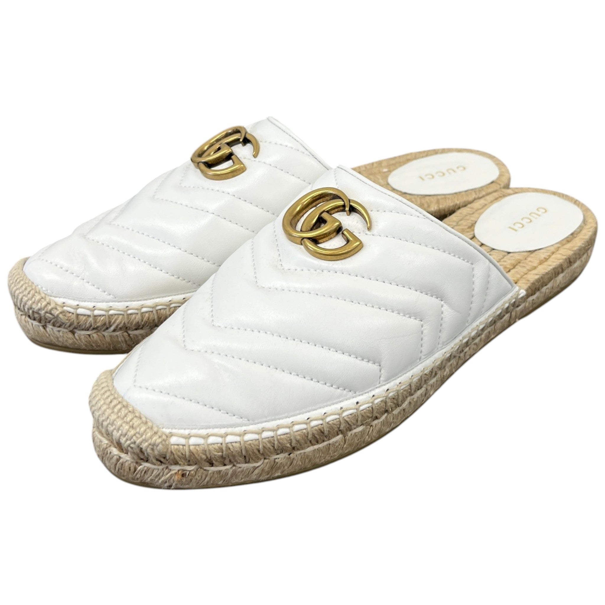 Women's Gg Marmont Espadrilles White Size EU 41 / UK 8