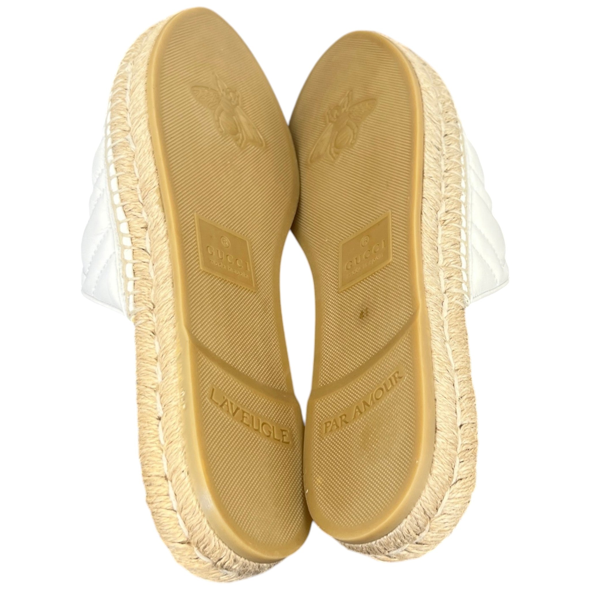 Women's Gg Marmont Espadrilles White Size EU 41 / UK 8