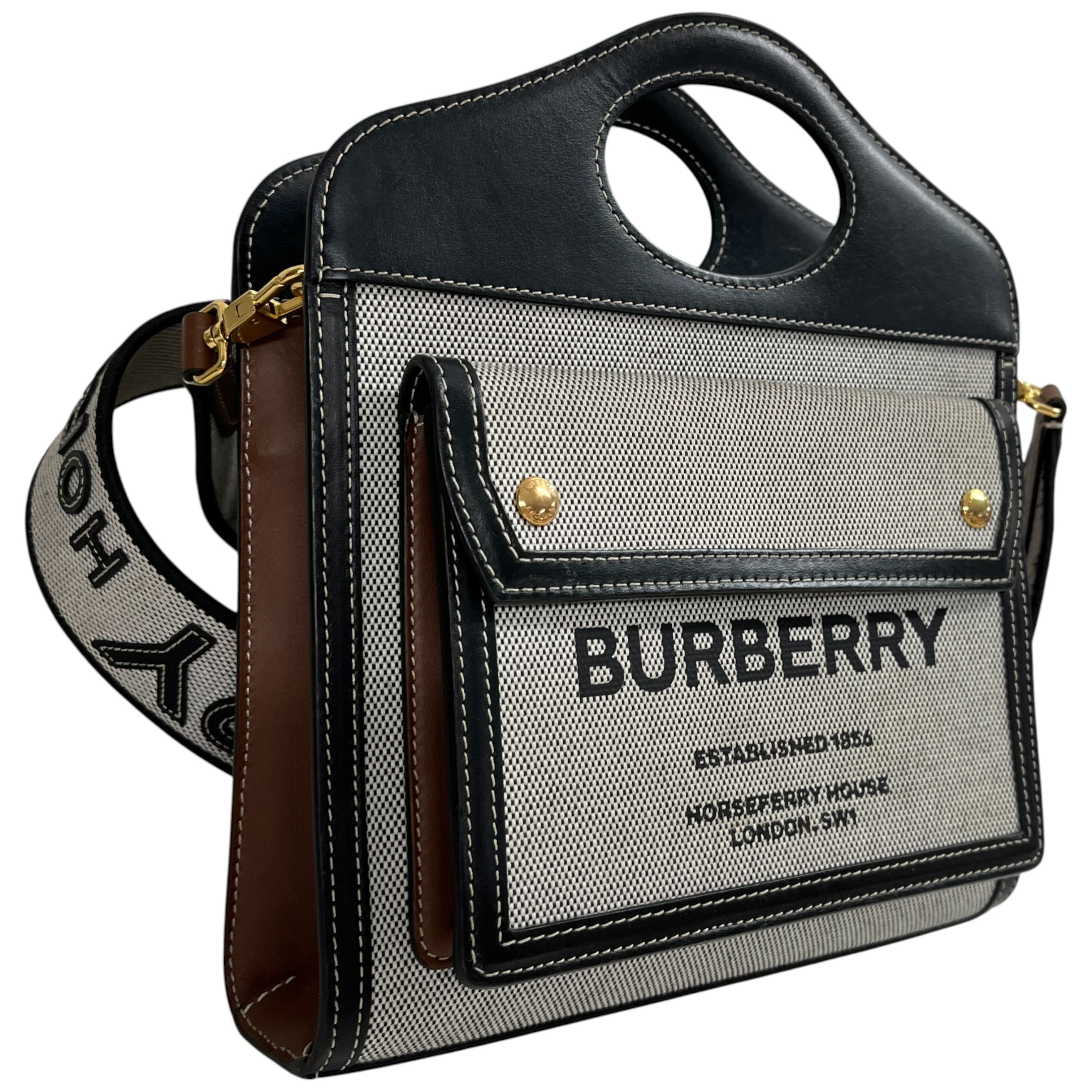 Women's Horseferry Motif Mini Pocket Bag Grey