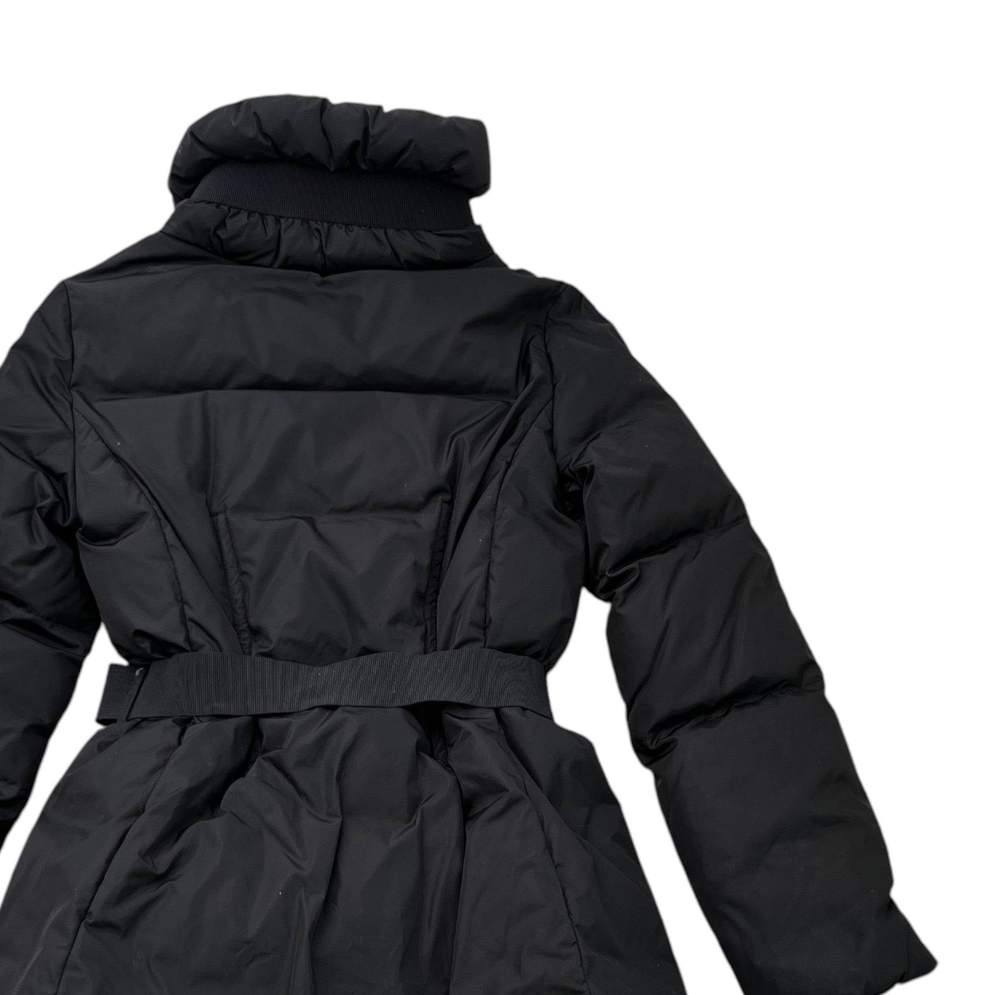 Women's Long Puffer Down Jacket Black Size Junior Age 12