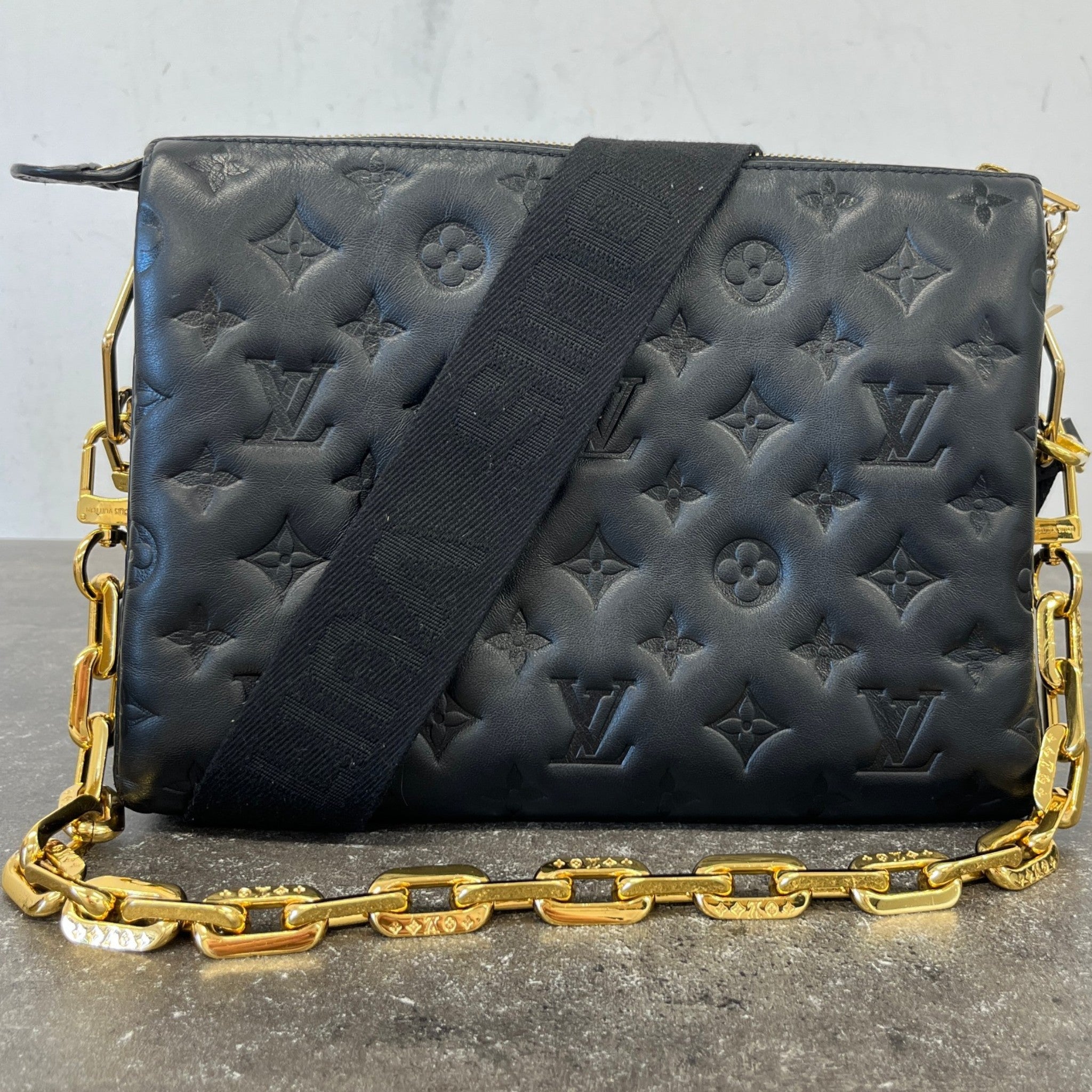 Women's Monogram Coussin Pm Bag Black