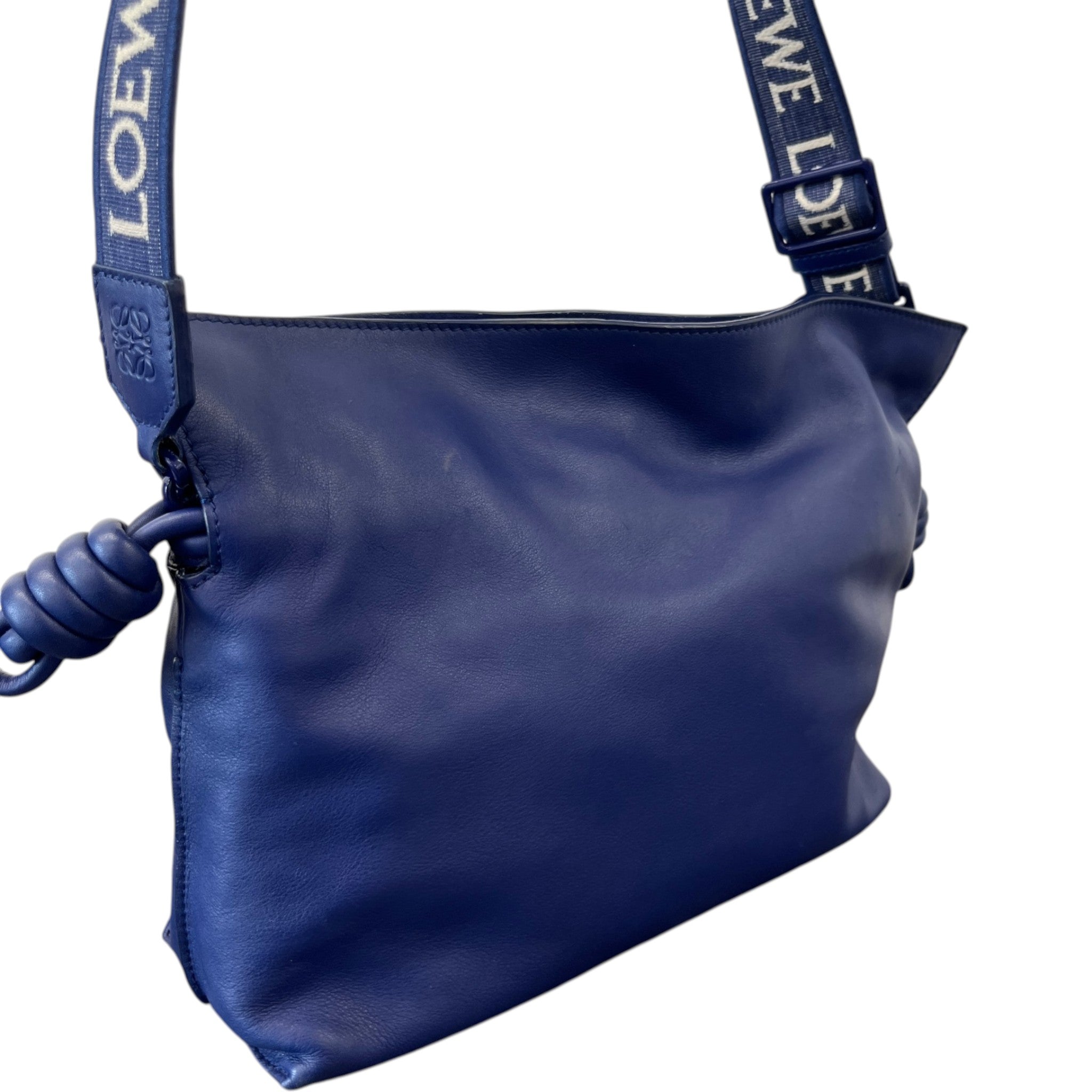 Women's Medium Coil Flamenco Calfskin Bag Blue