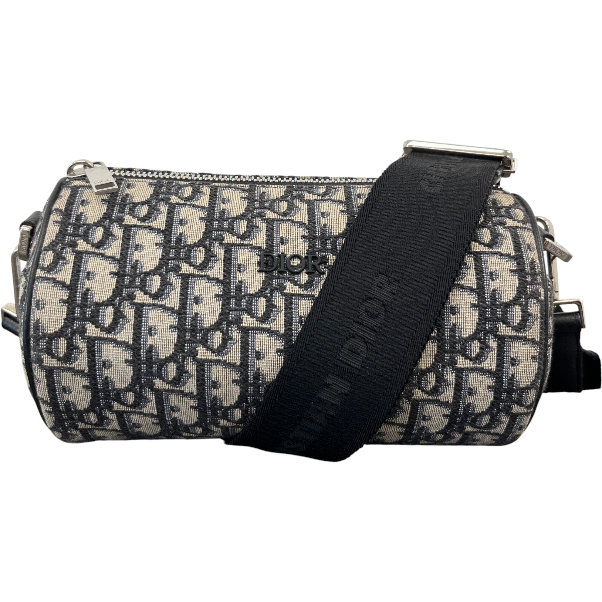 Men's Oblique Mini Roller Messenger Bag Black