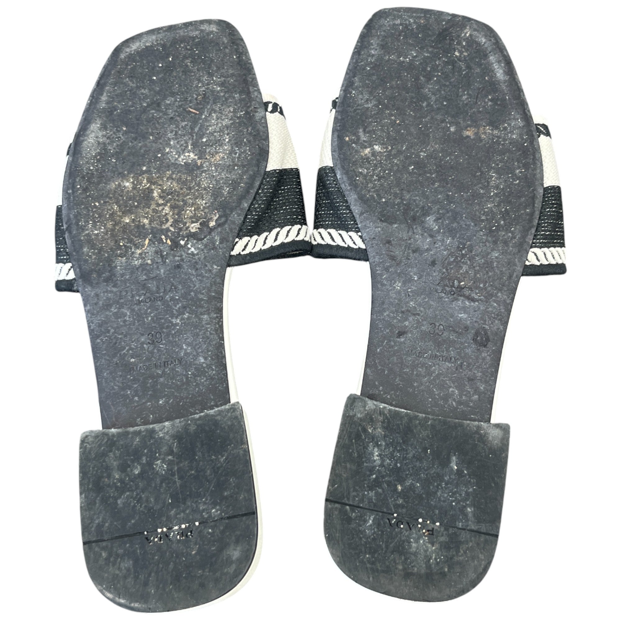 Women's Two- Colour Logo Print Slides White Size EU 39 / UK 6