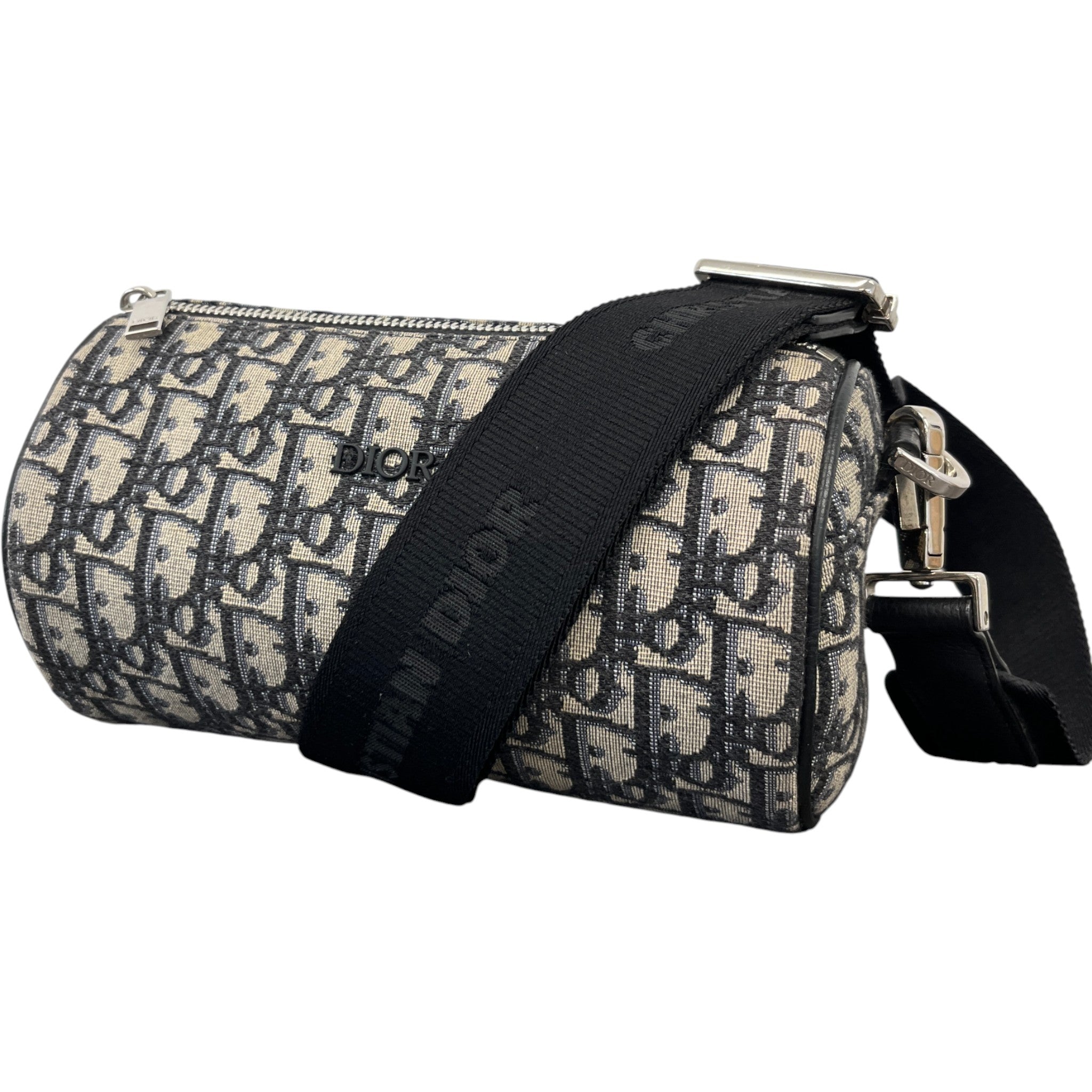 Men's Oblique Mini Roller Messenger Bag Black