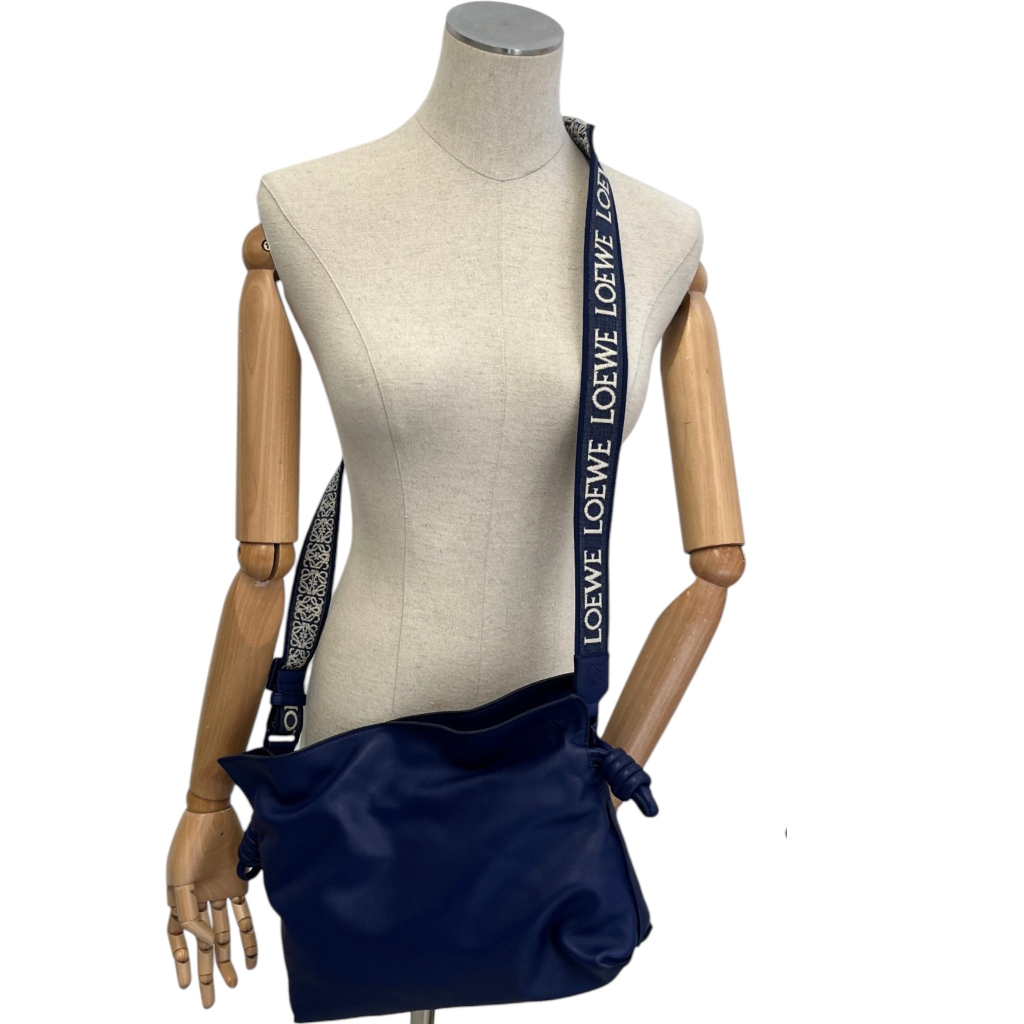 Women's Medium Coil Flamenco Calfskin Bag Blue