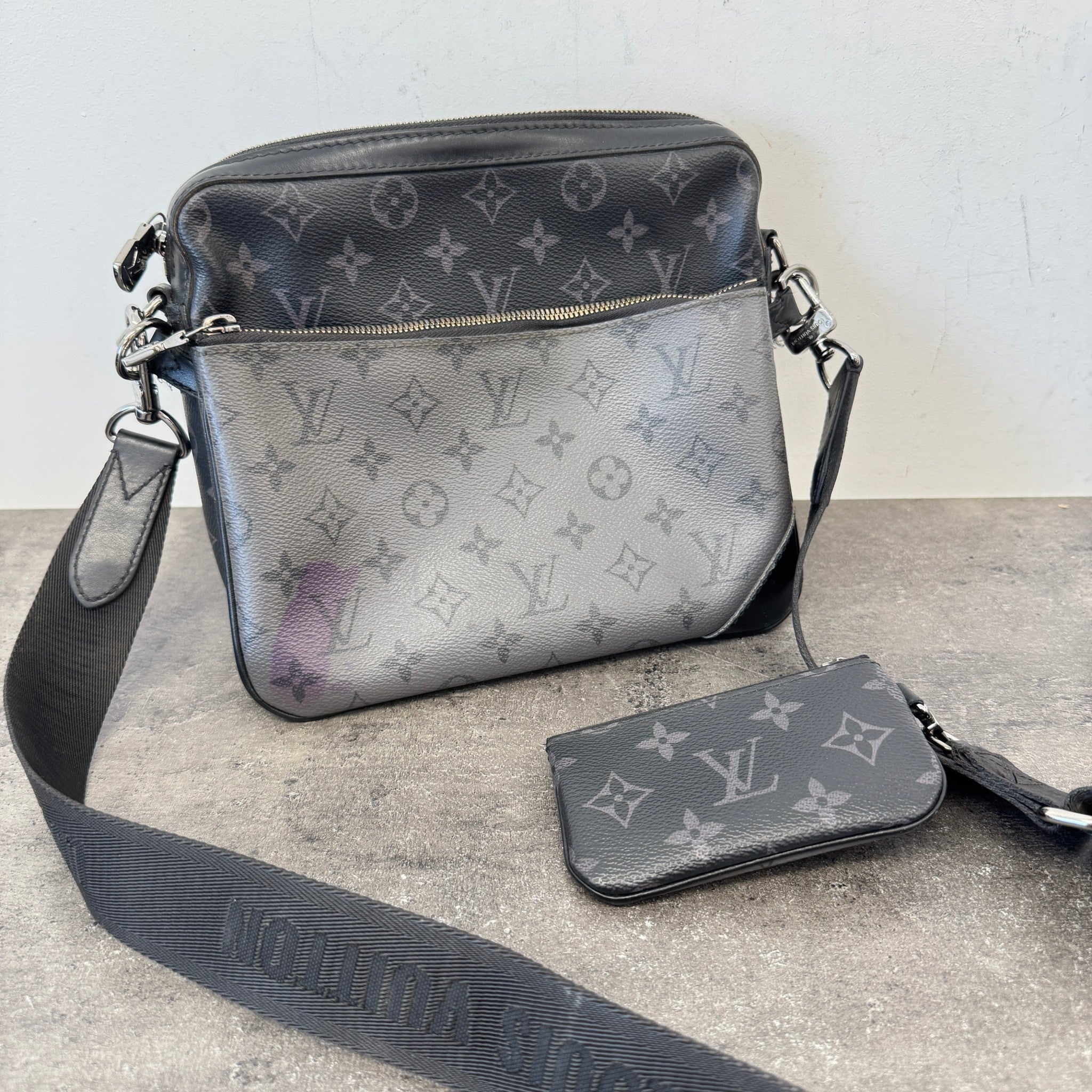 Men's Monogram Eclipse Trio Messenger Bag Black
