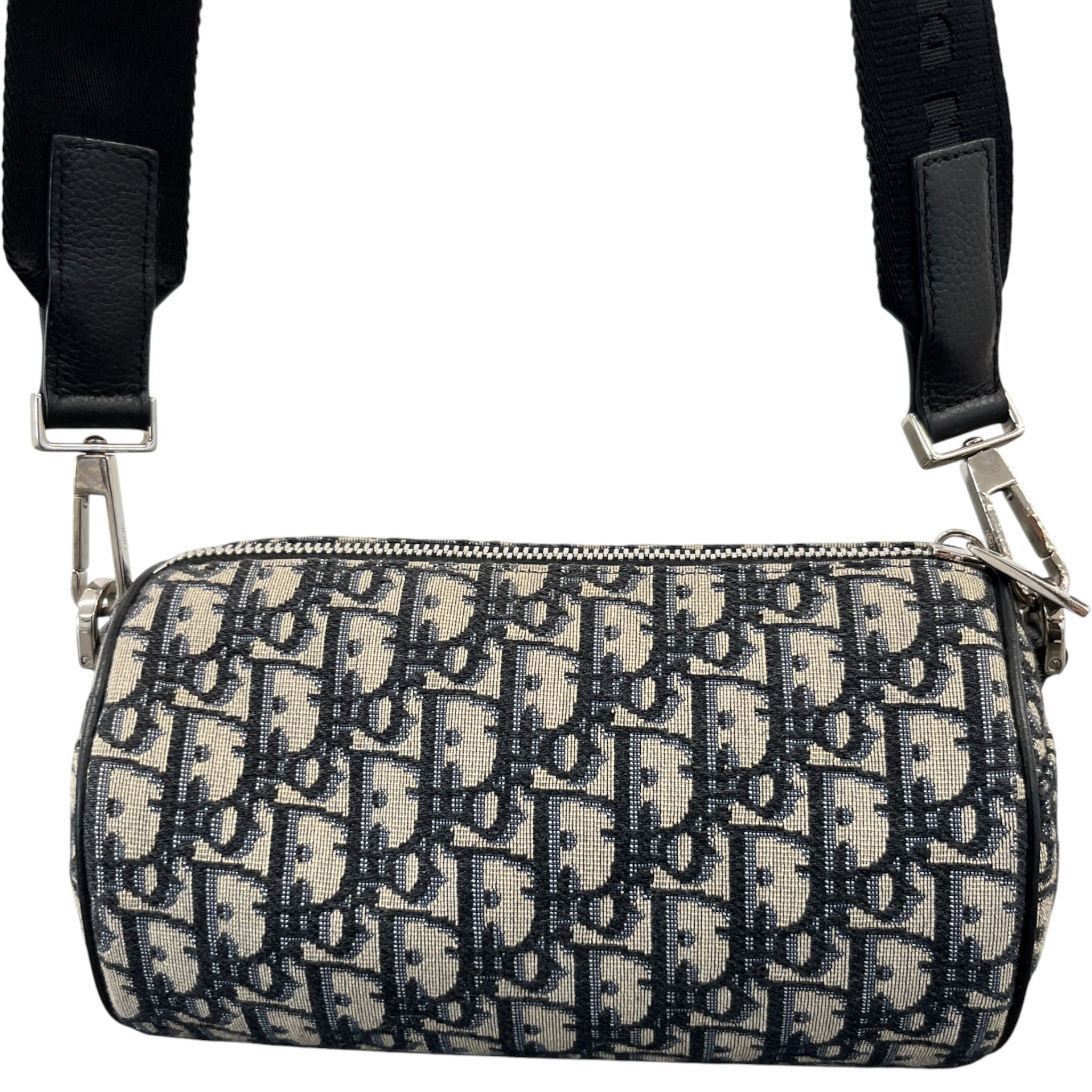 Men's Oblique Mini Roller Messenger Bag Black