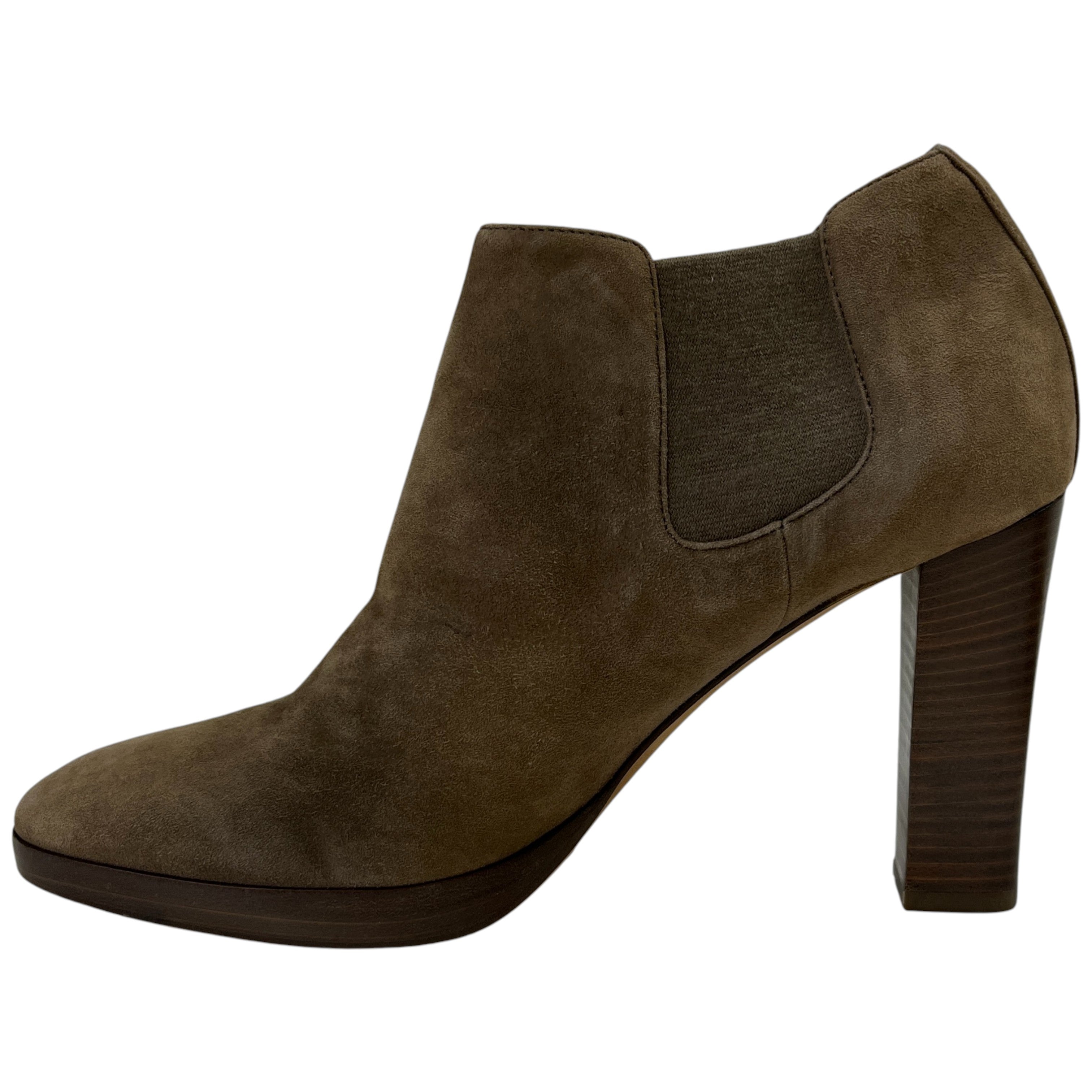 Women's Suede Ankle Boots Tan Size EU 36 / UK 3