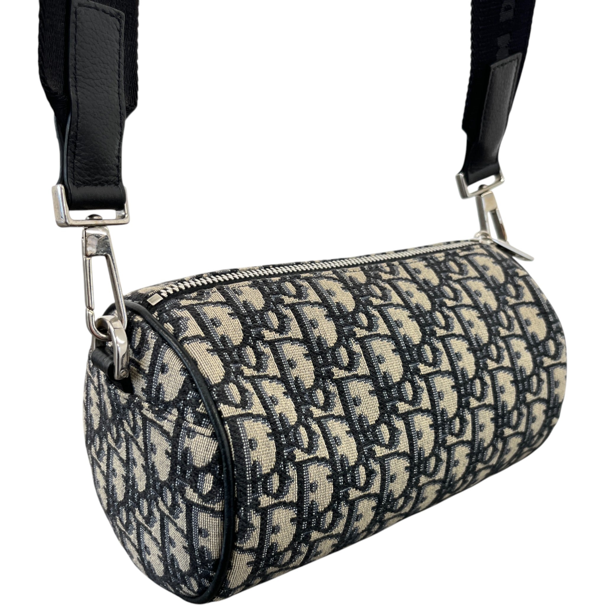 Men's Oblique Mini Roller Messenger Bag Black