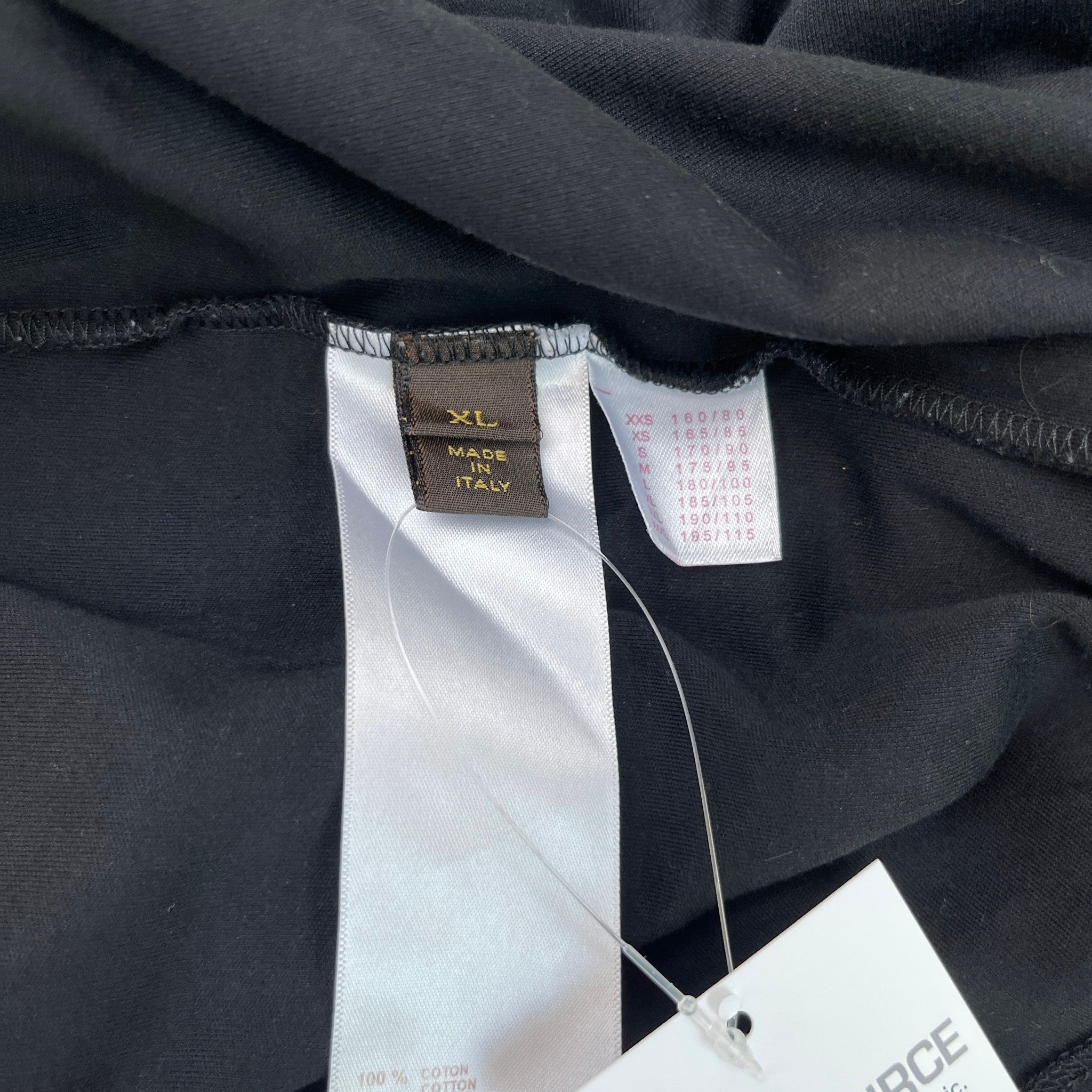 Men's Damier Pocket Polo Shirt Black Size XL