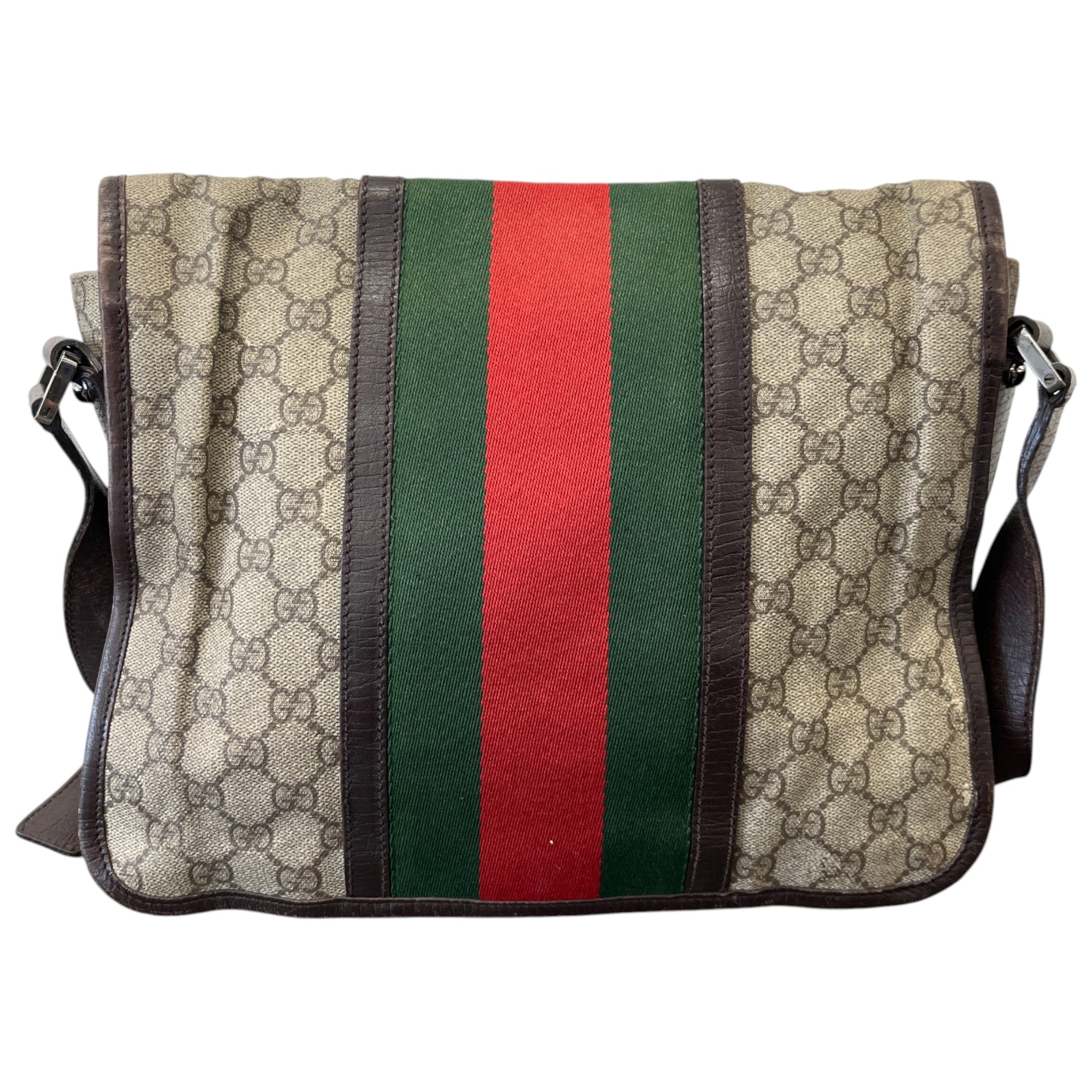 Men's Gg Supreme Messenger Bag Brown