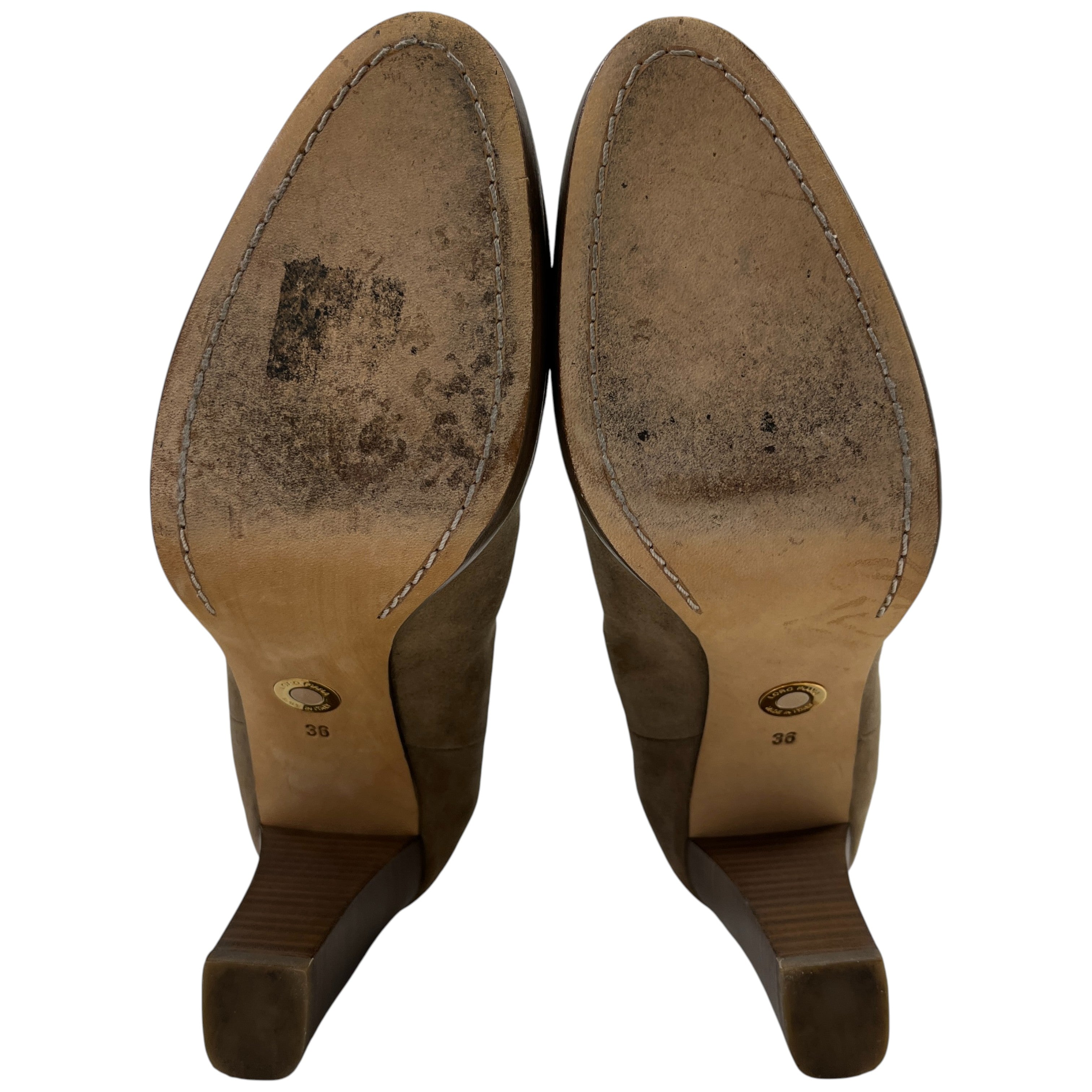 Women's Suede Ankle Boots Tan Size EU 36 / UK 3