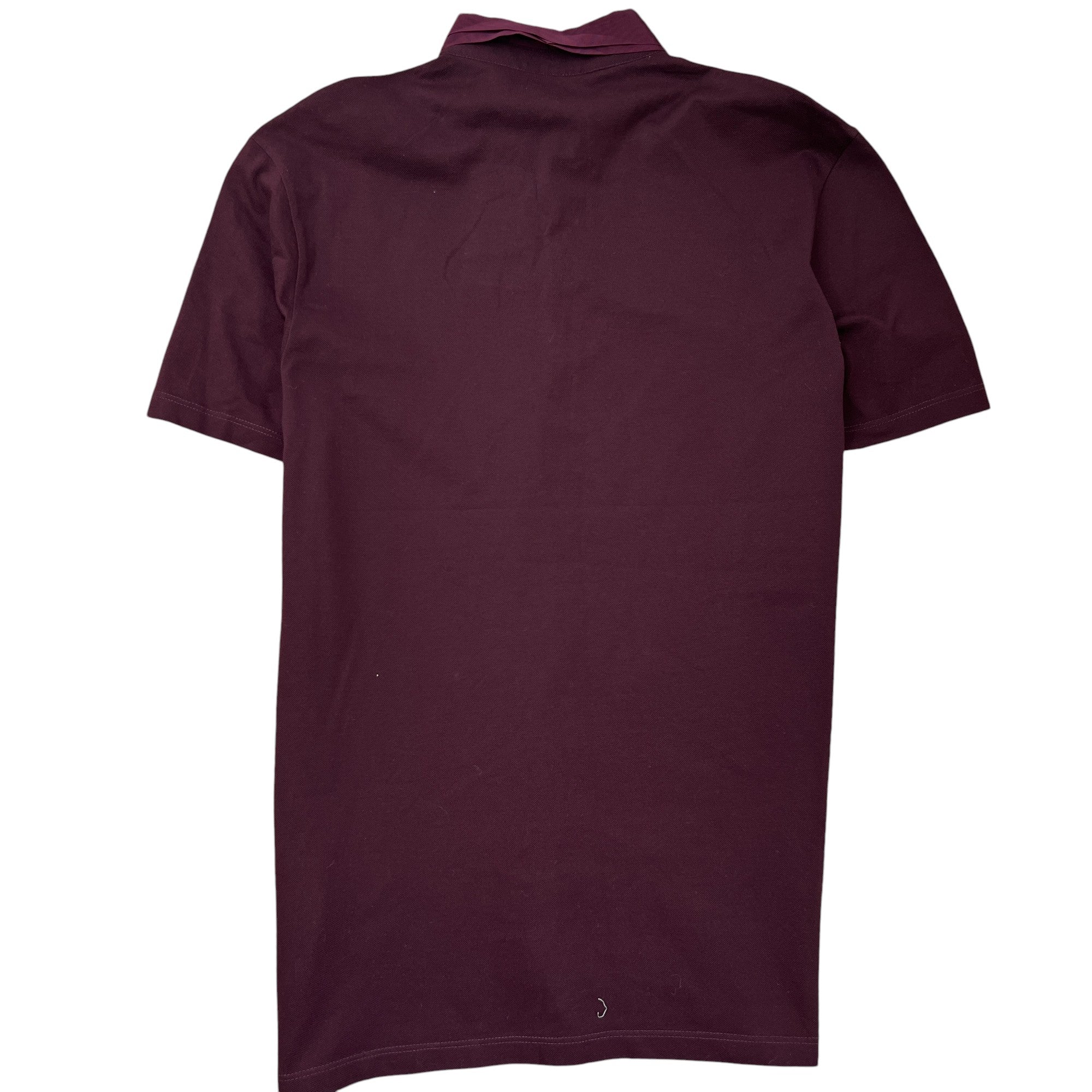 Men's Plain Polo Shirt Burgundy Size L