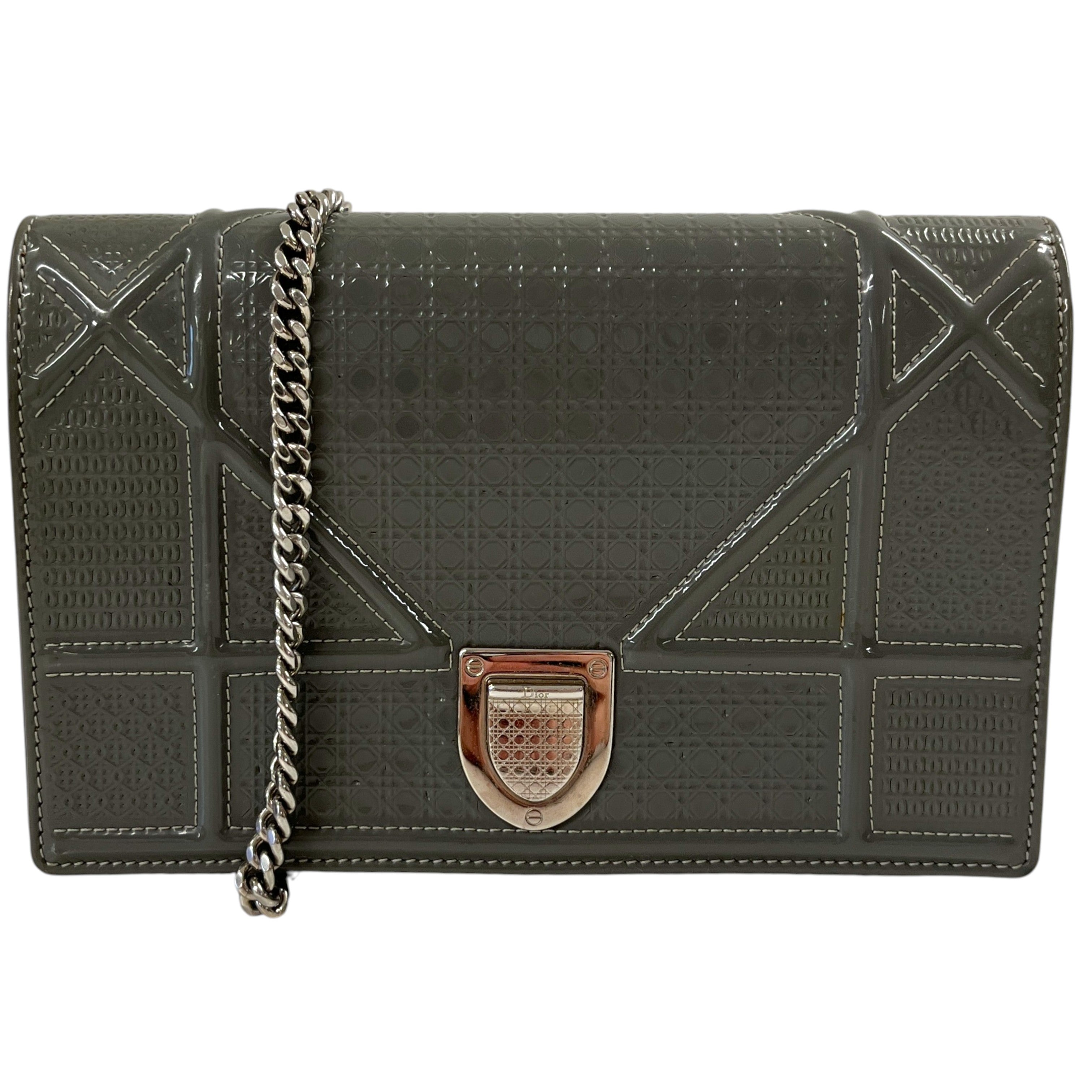 Women's Diorama Wallet On Chain Bag Silver