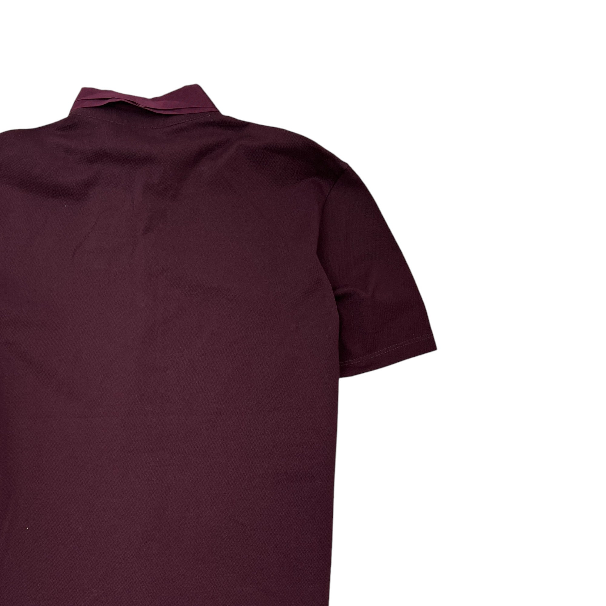 Men's Plain Polo Shirt Burgundy Size L