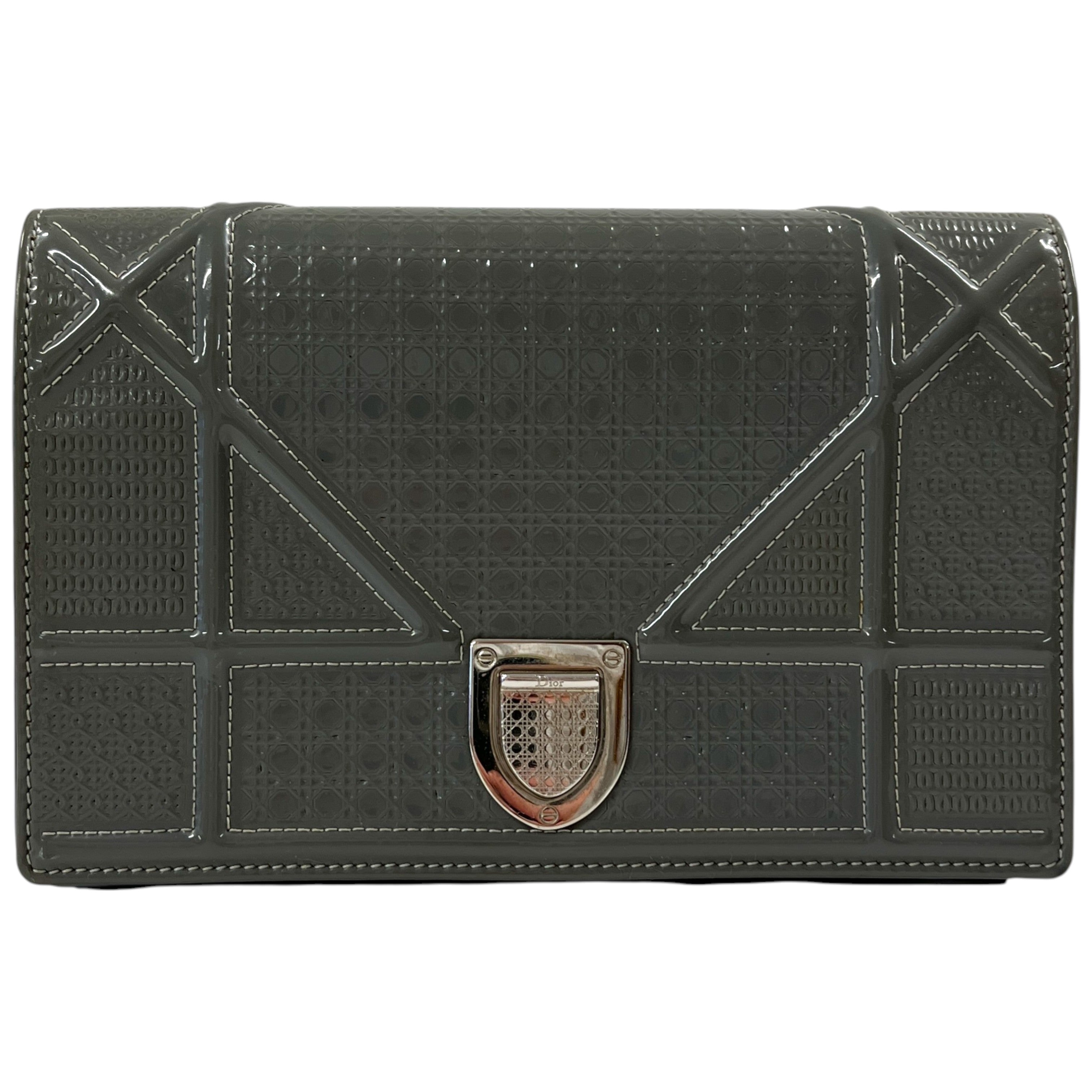 Women's Diorama Wallet On Chain Bag Silver