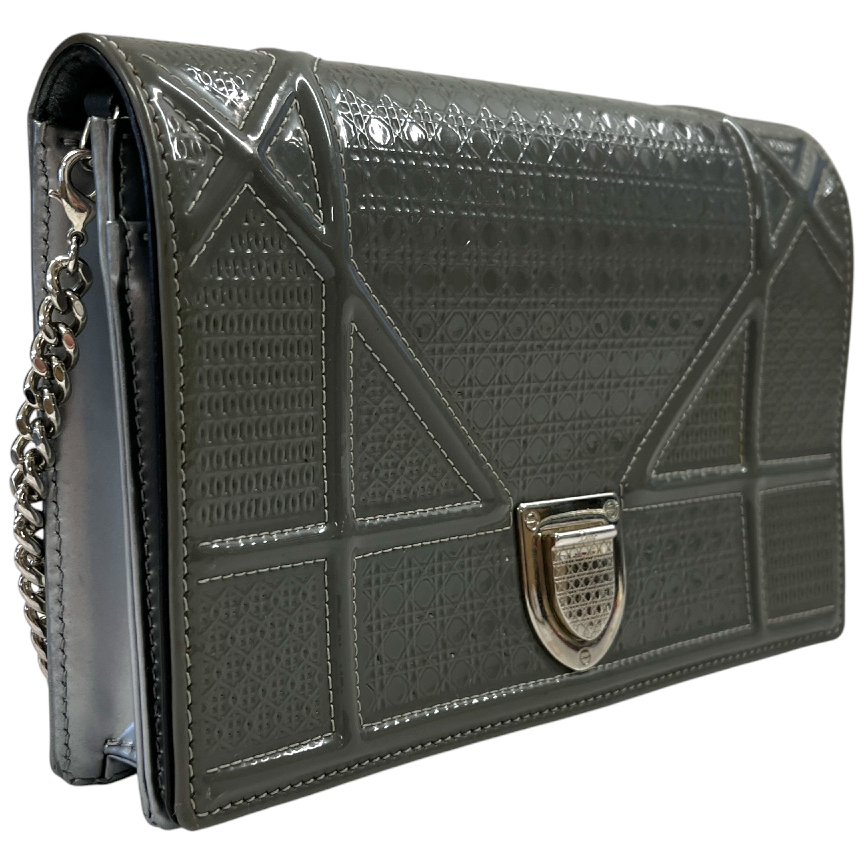 Women's Diorama Wallet On Chain Bag Silver