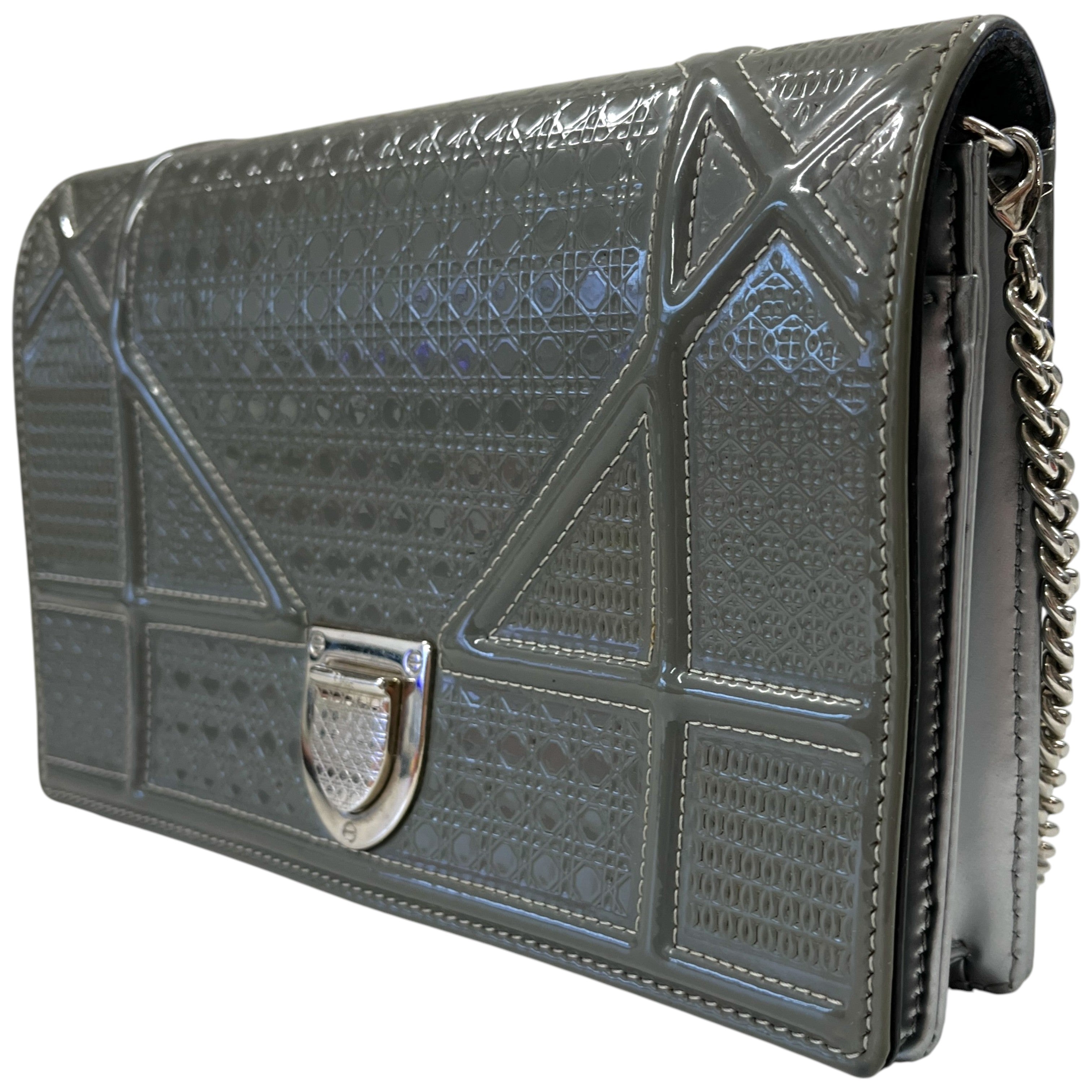 Women's Diorama Wallet On Chain Bag Silver