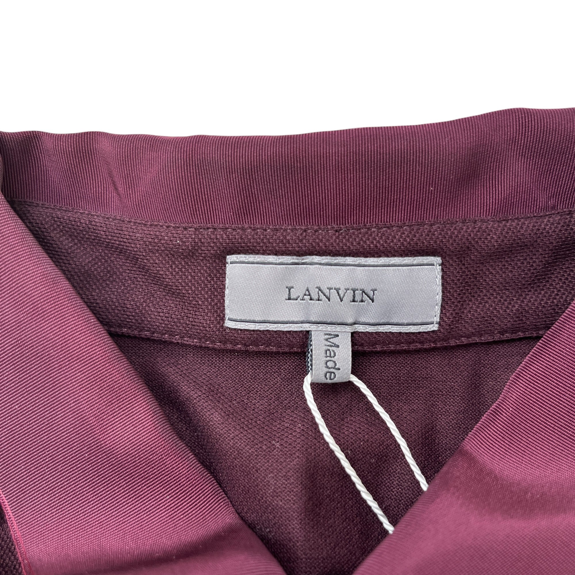 Men's Plain Polo Shirt Burgundy Size L