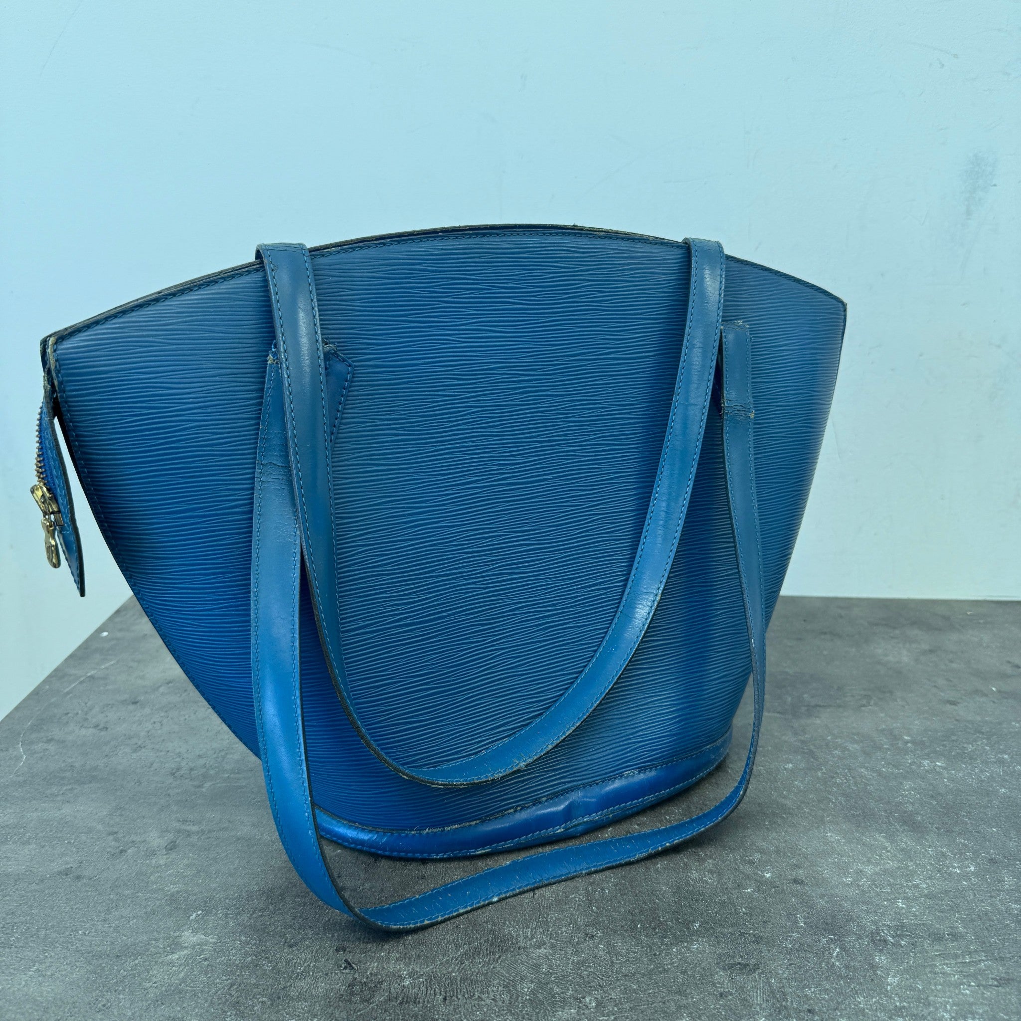 Women's Epi Saint Jacques Handbag Blue