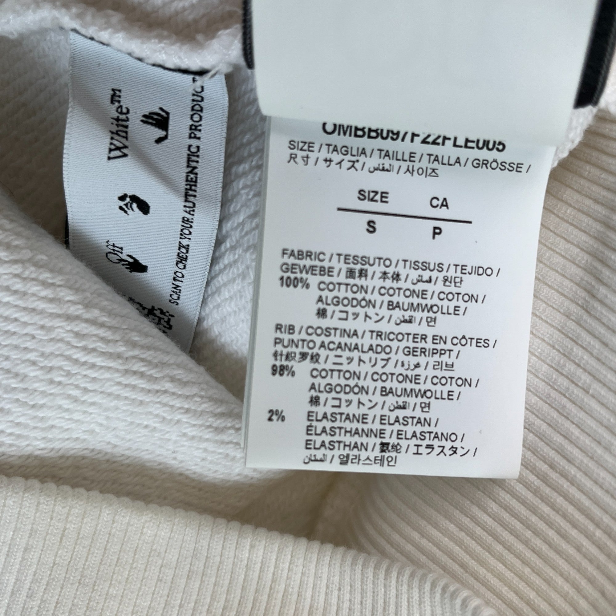 Men's Embroidered Logo Hoodie Cream Size S
