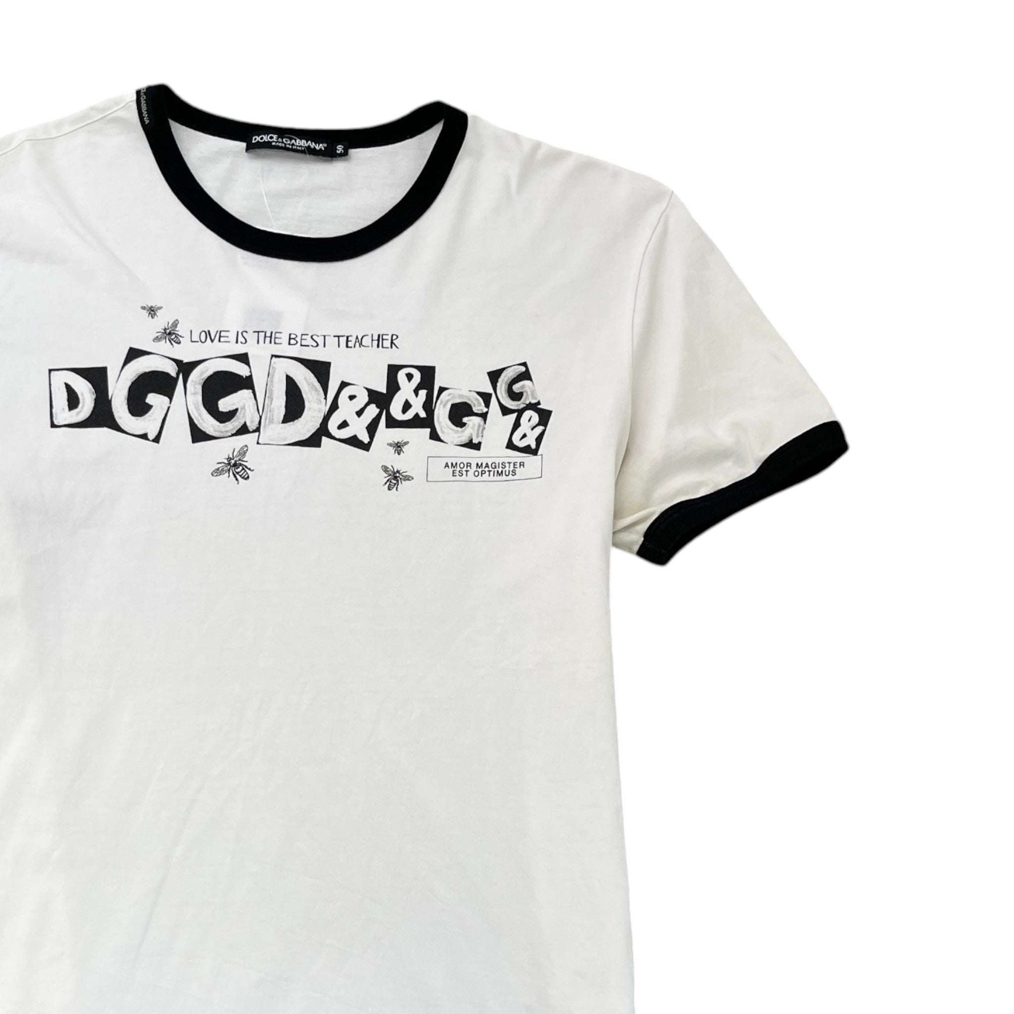 Men's Love Is The Best Teacher Print T-Shirt White Size IT 50 / UK L
