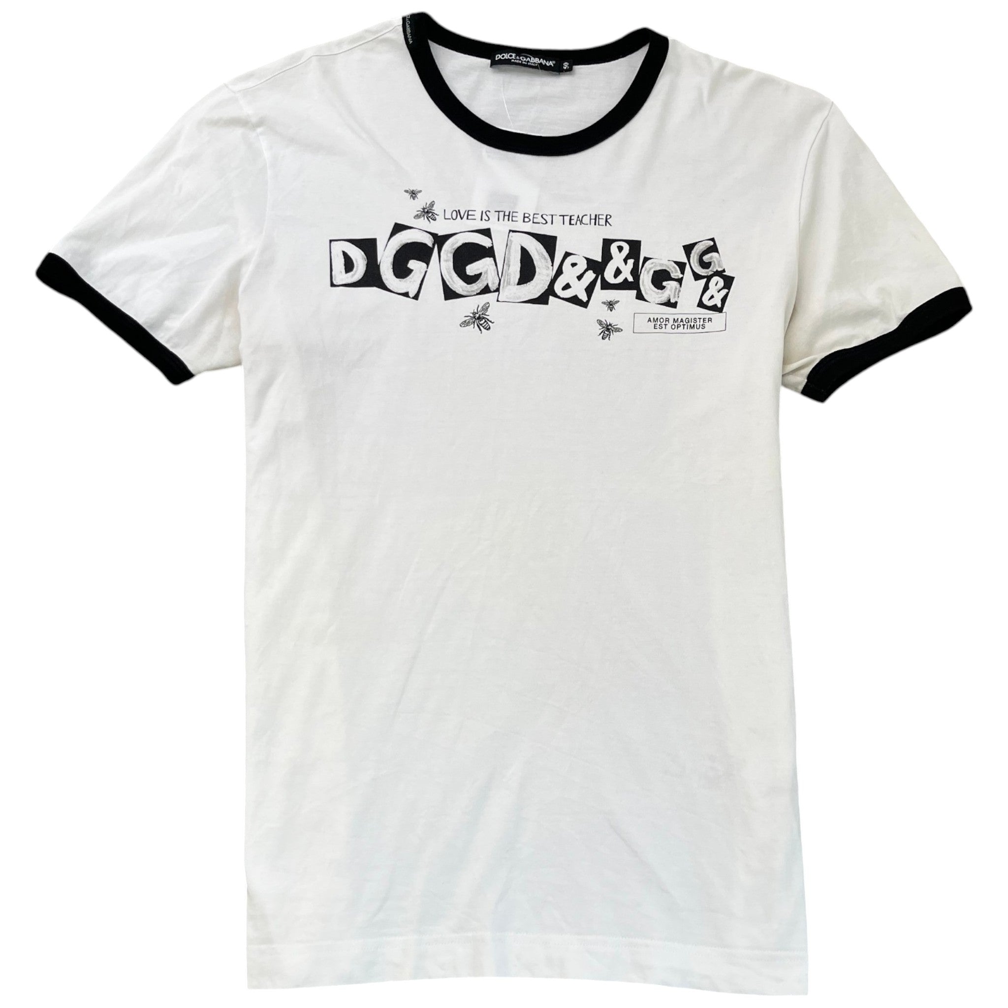 Men's Love Is The Best Teacher Print T-Shirt White Size IT 50 / UK L