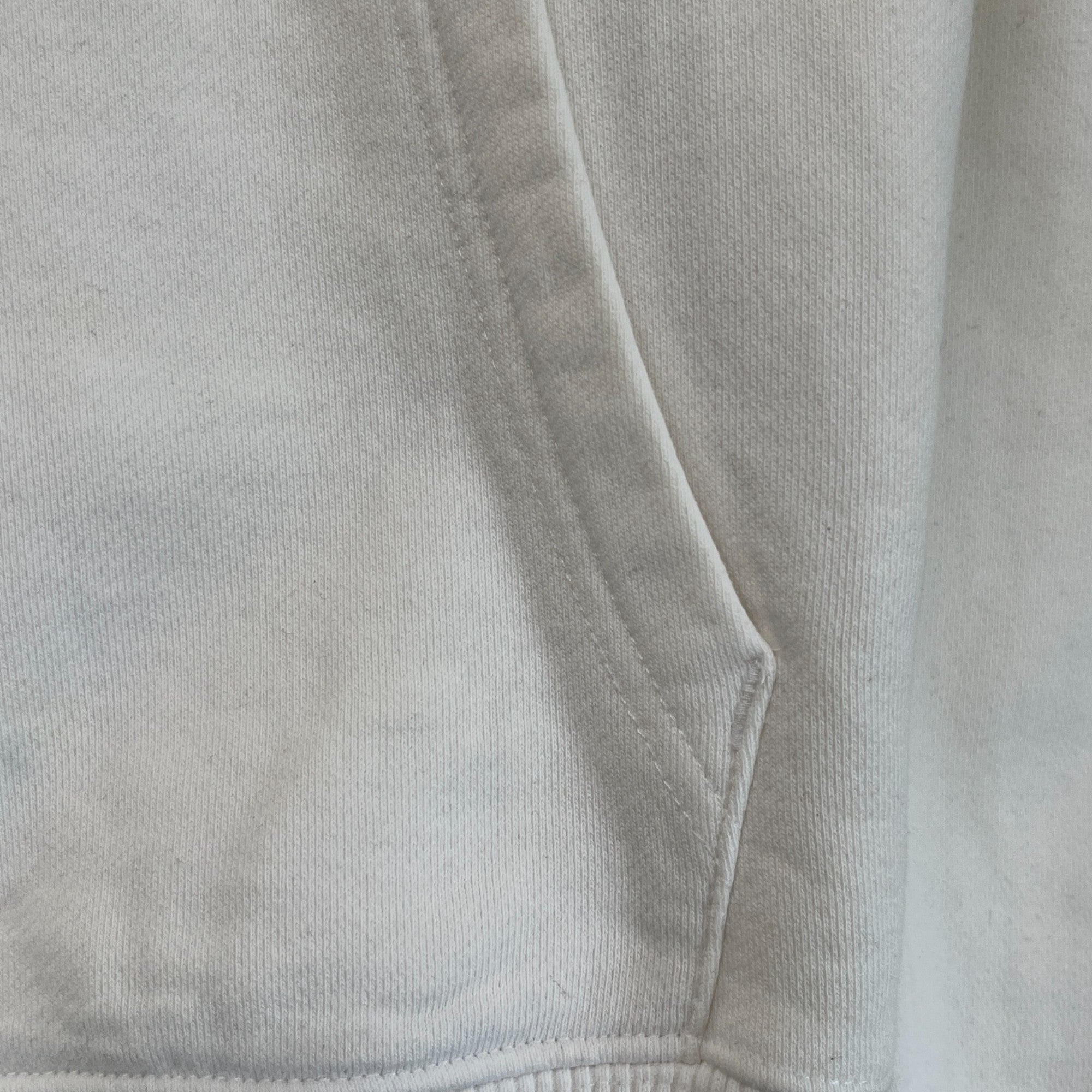 Men's Embroidered Logo Hoodie Cream Size S
