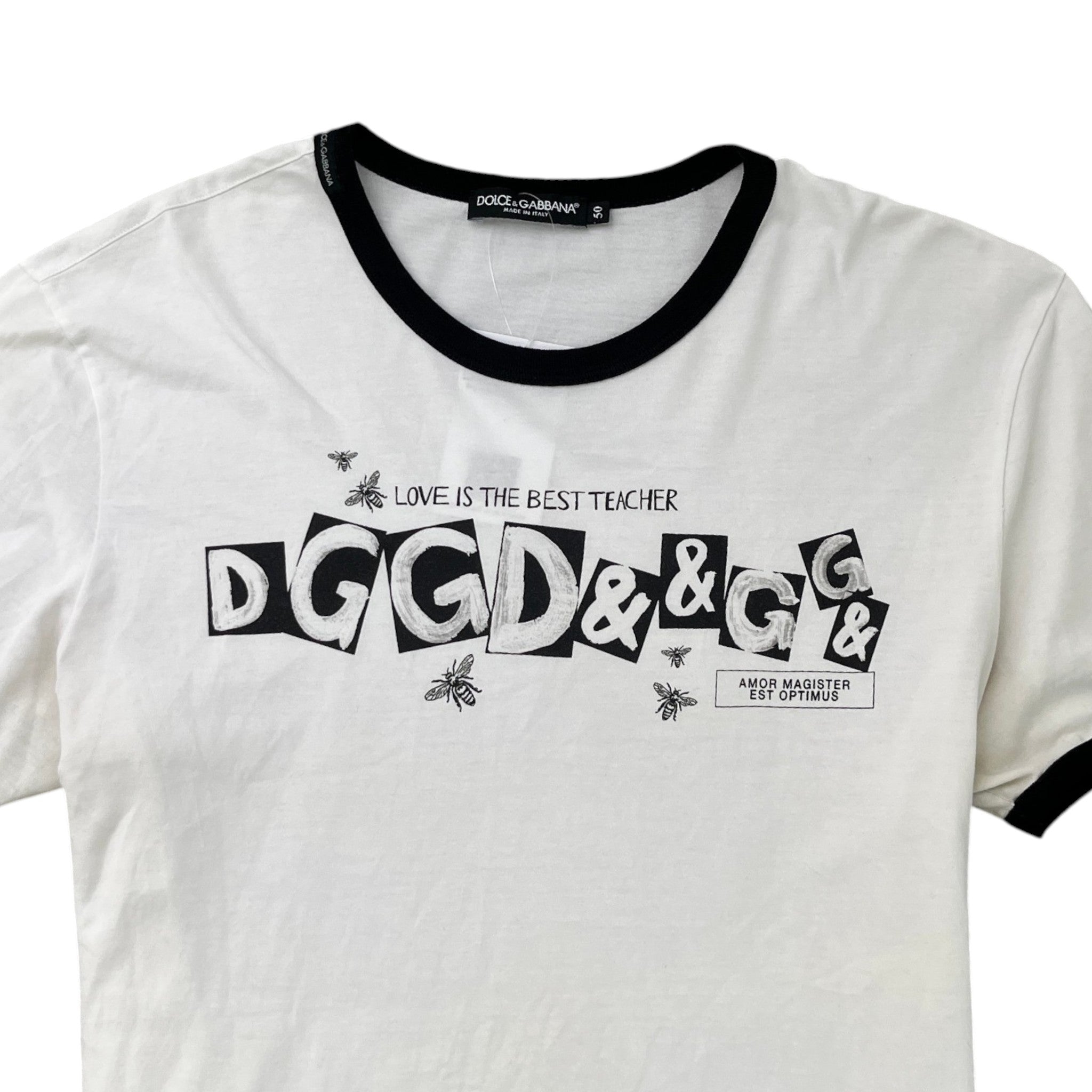 Men's Love Is The Best Teacher Print T-Shirt White Size IT 50 / UK L