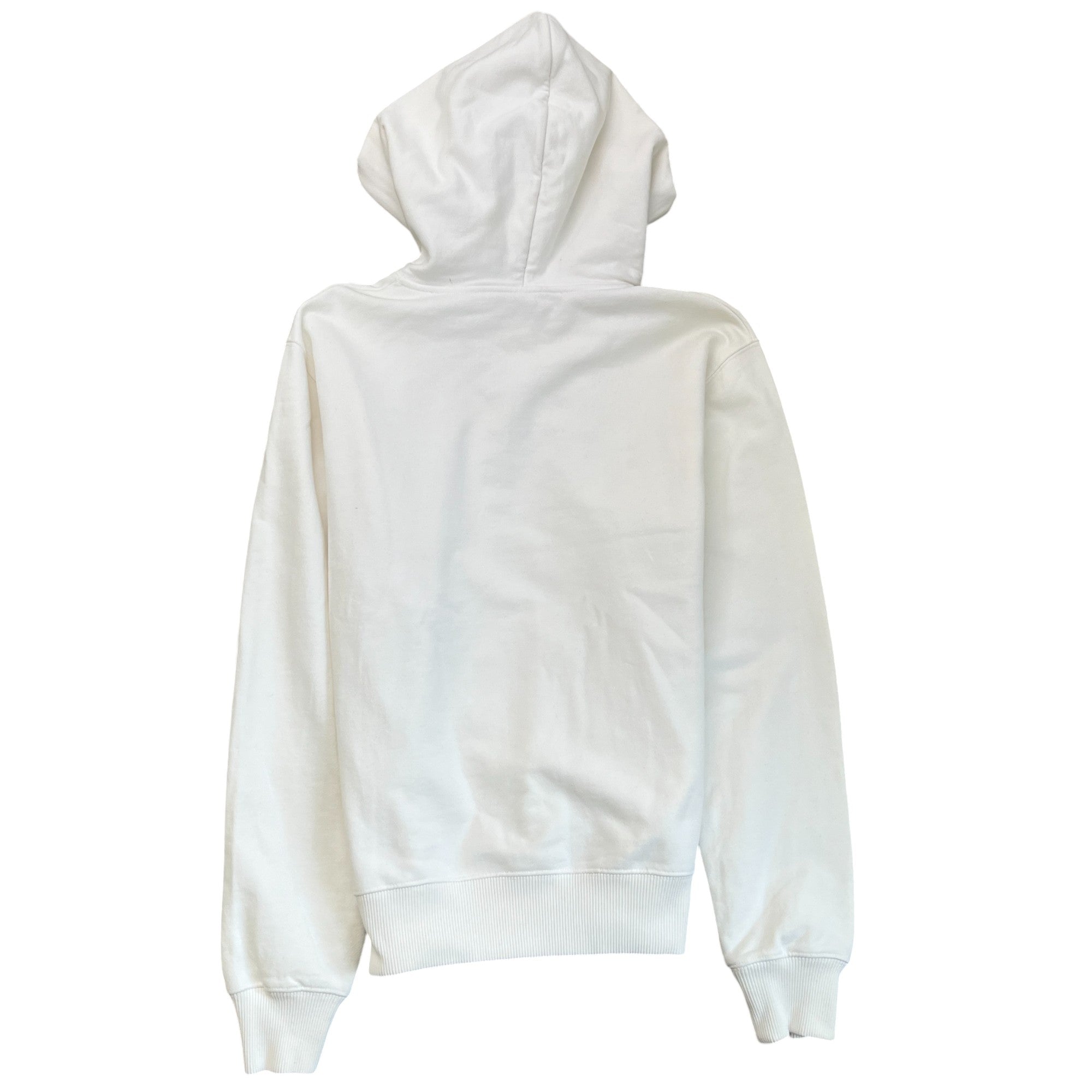 Men's Embroidered Logo Hoodie Cream Size S