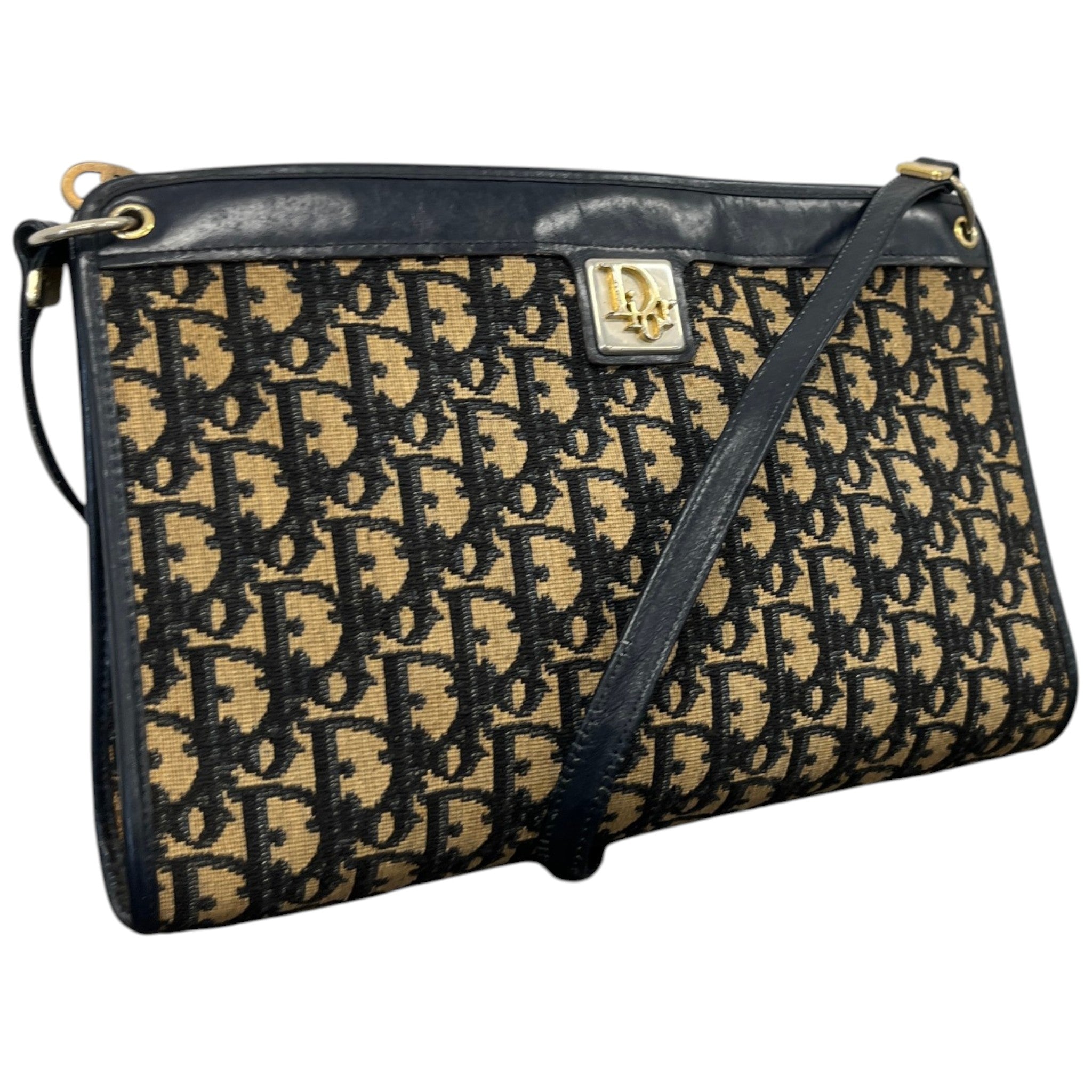 Women's Vintage Trotter Canvas Shoulder Bag Black
