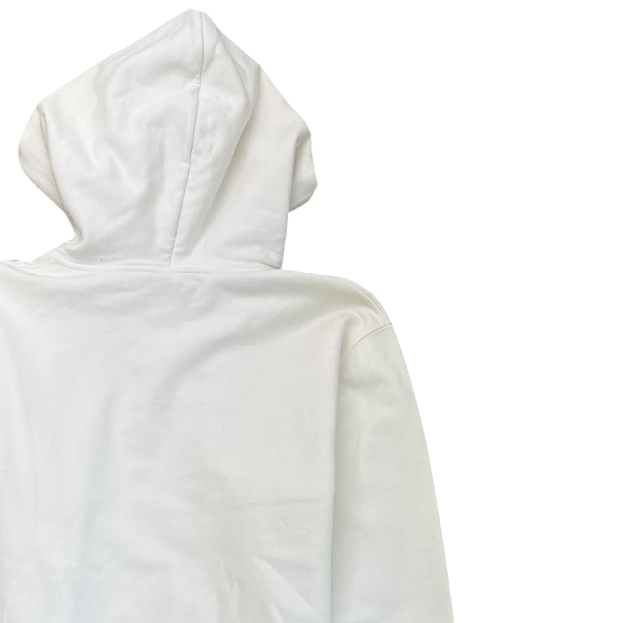 Men's Embroidered Logo Hoodie Cream Size S