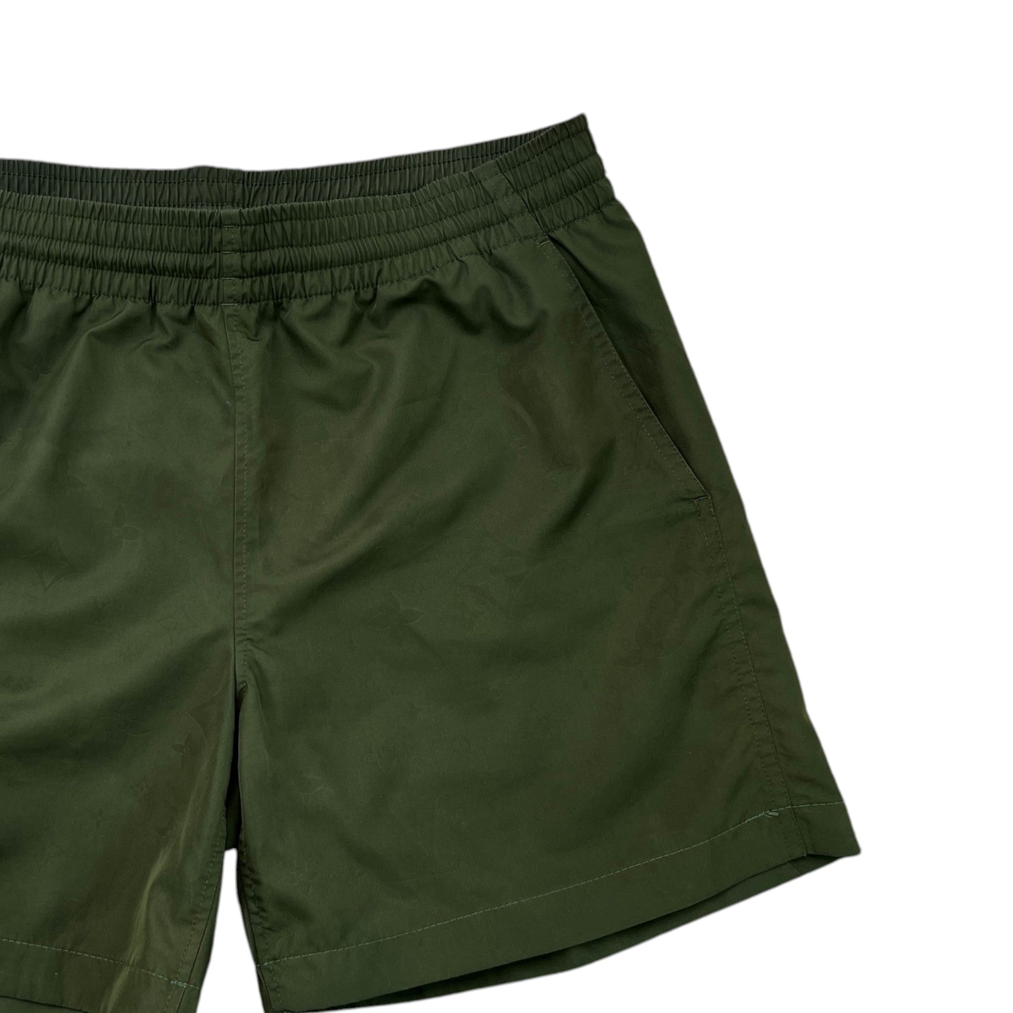 Men's Monogram Swim Shorts Khaki Size S