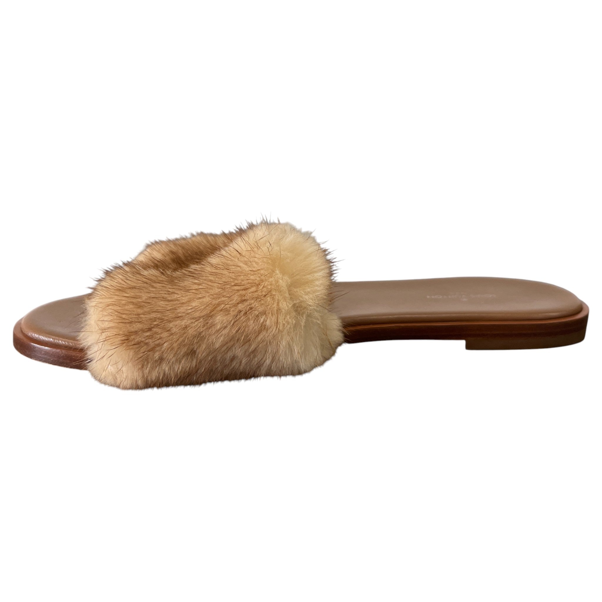 Women's Lock It Mink Fur Sandals Brown Size EU 38 / UK 5