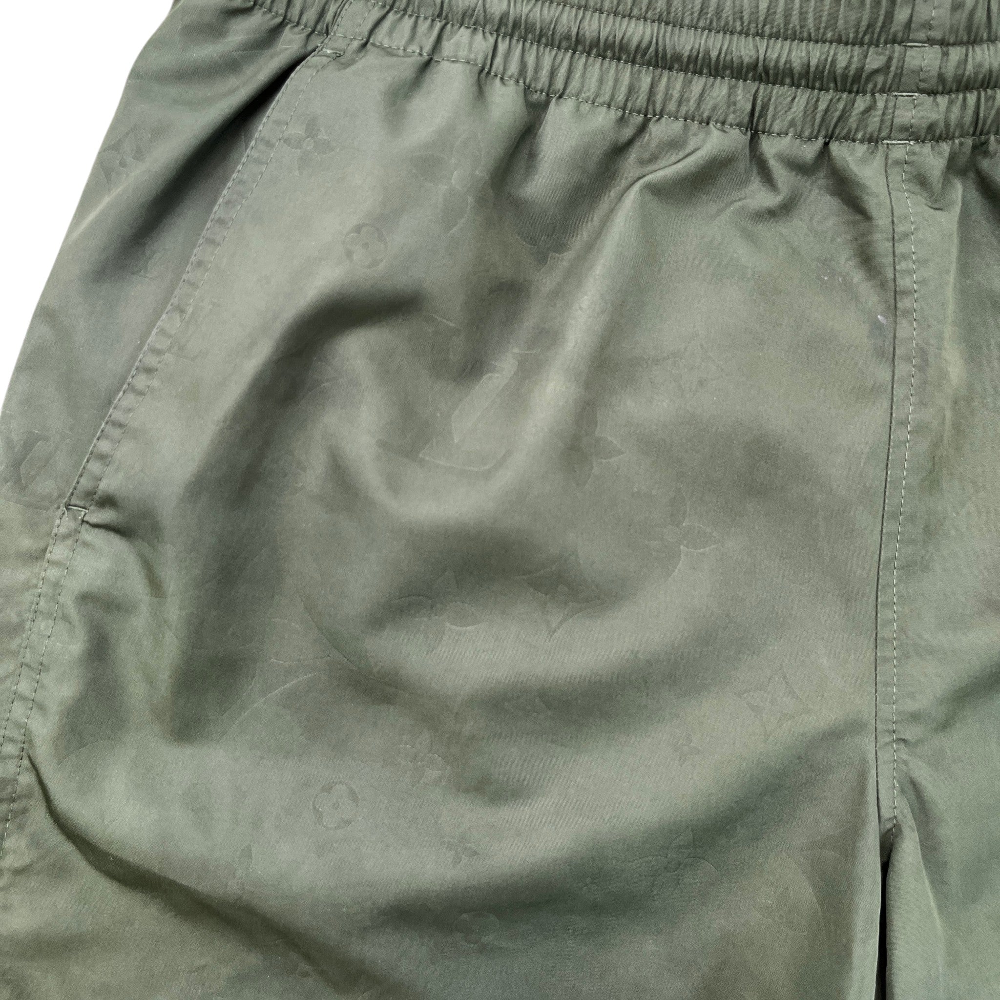 Men's Monogram Swim Shorts Khaki Size S