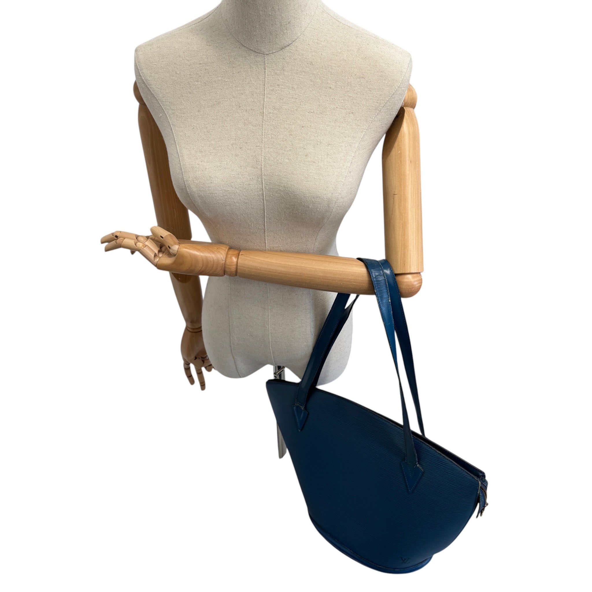 Women's Epi Saint Jacques Handbag Blue
