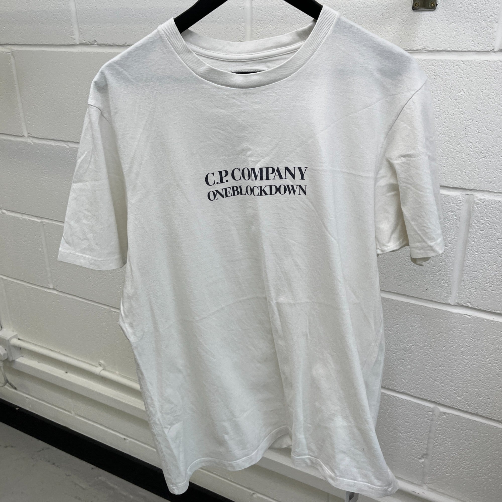 Men's Logo Print T-Shirt White Size L