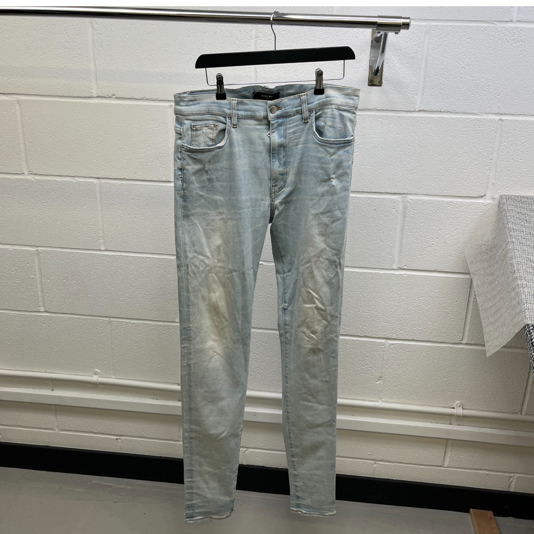 Men's Logo Patch Jeans Blue Size IT 52 / UK 36