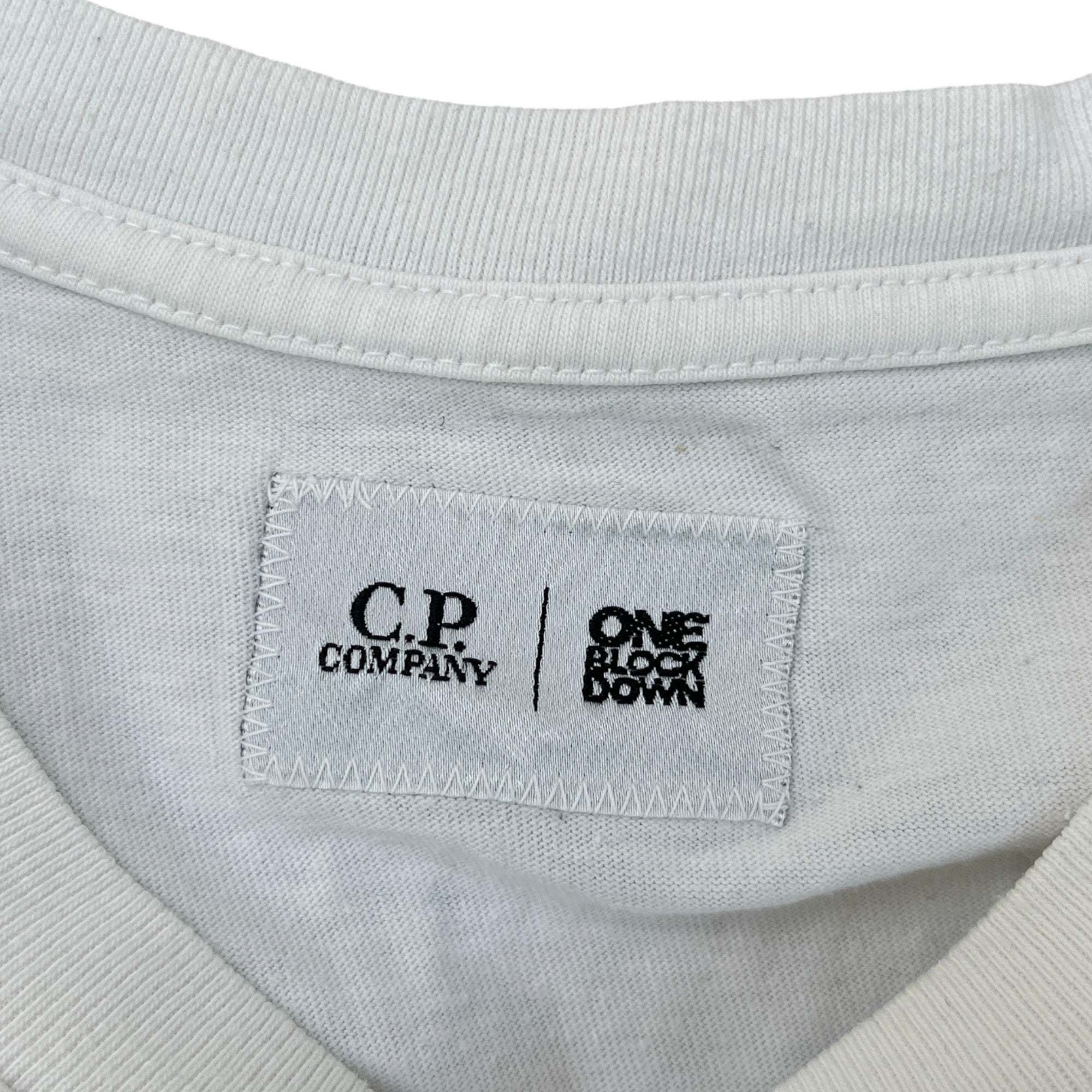 Men's Logo Print T-Shirt White Size L