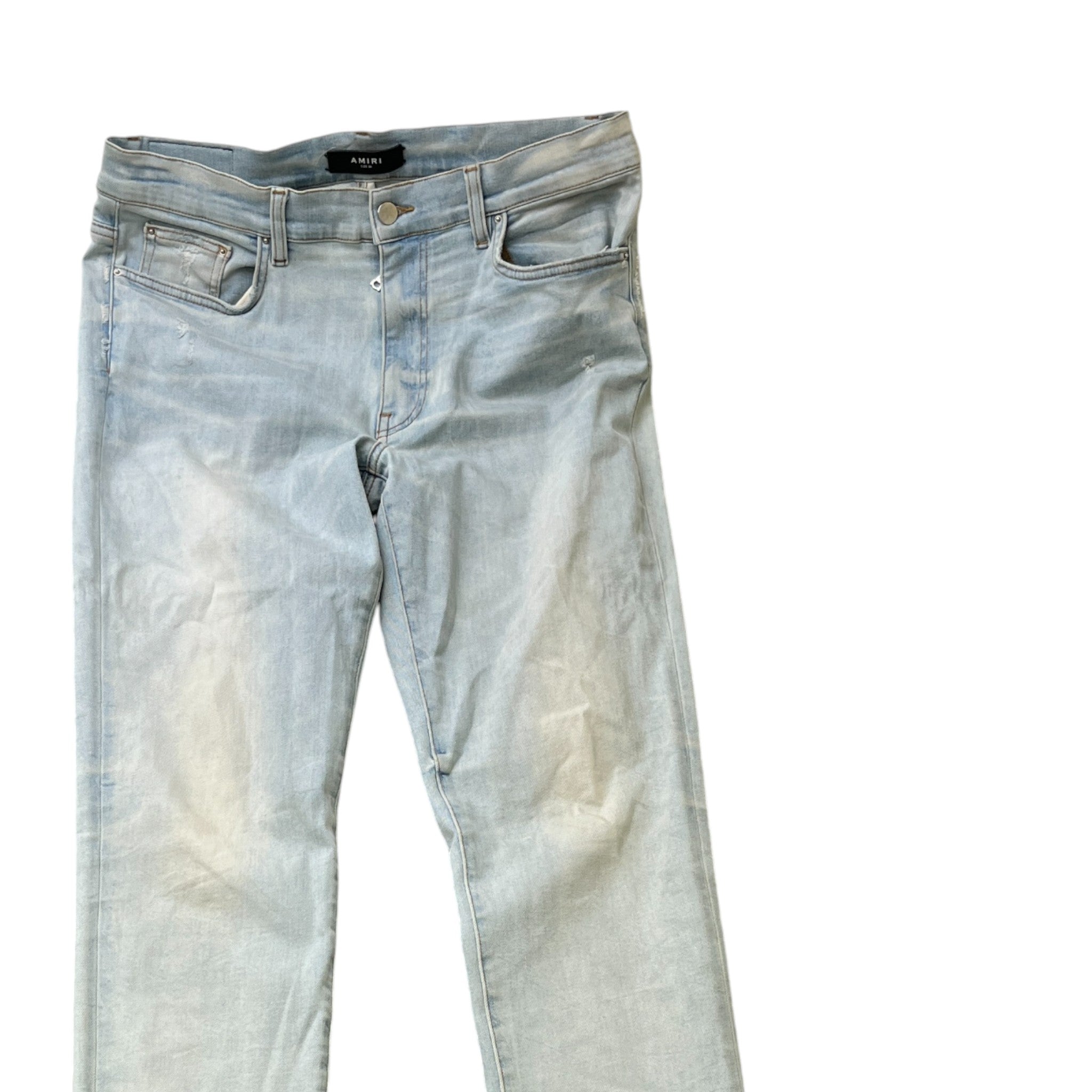 Men's Logo Patch Jeans Blue Size IT 52 / UK 36