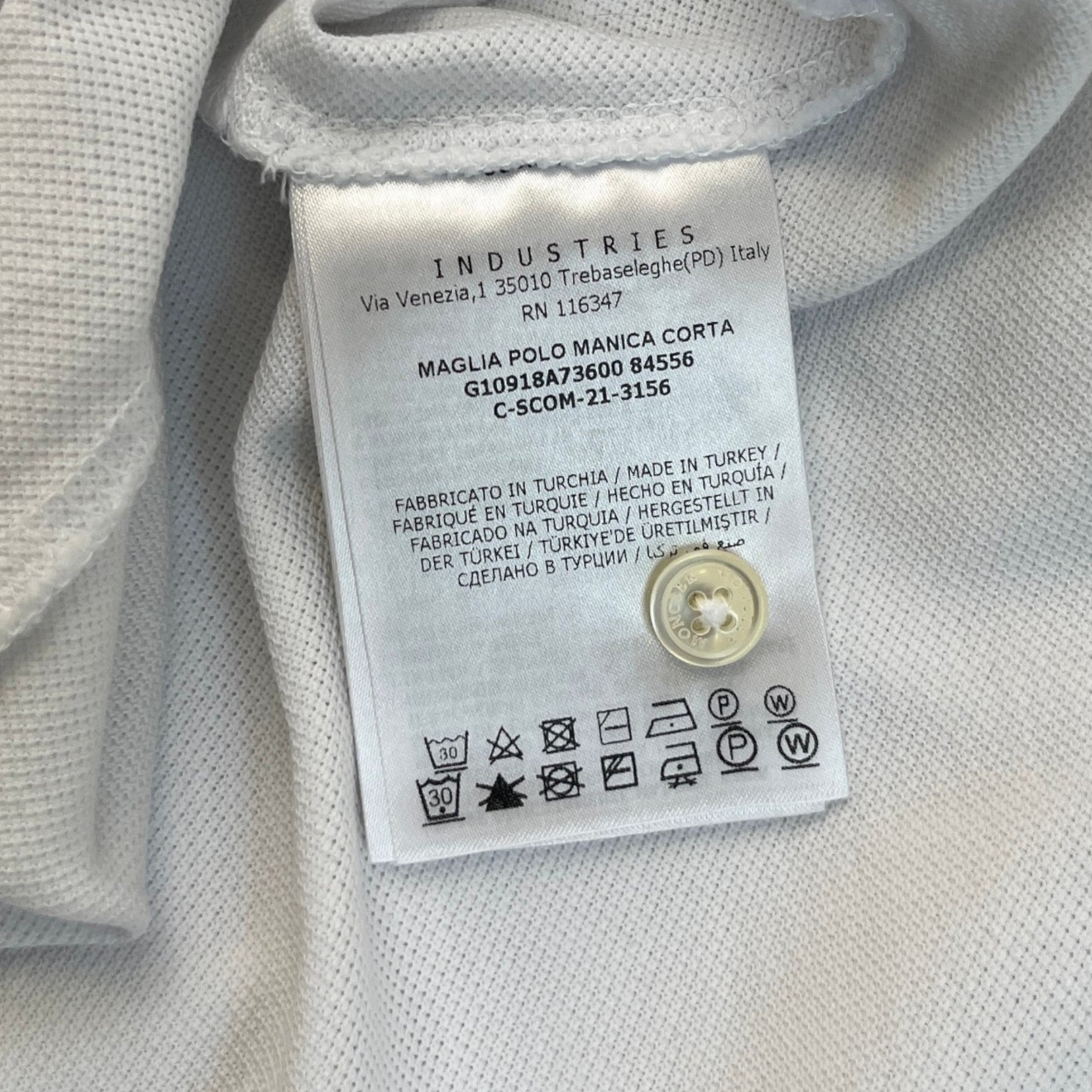 Men's Maglia Polo Shirt White Size L