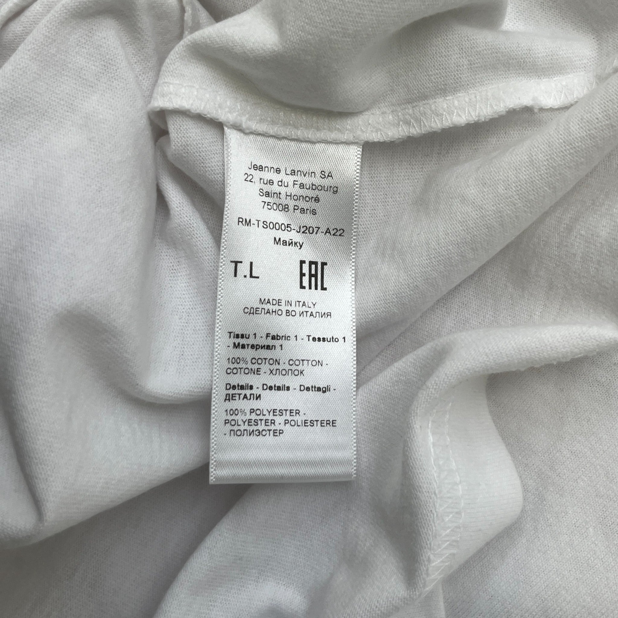 Men's Logo Print T-Shirt White Size S