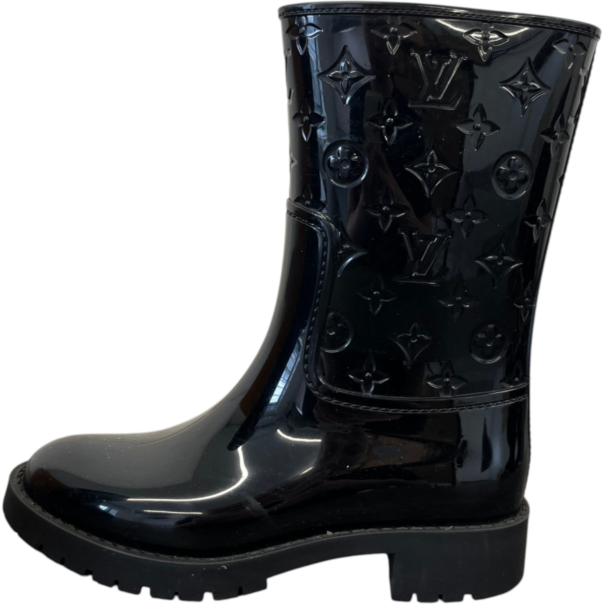 Women's Drops Flat Half Rain Wellies Black Size EU 36 / UK 3