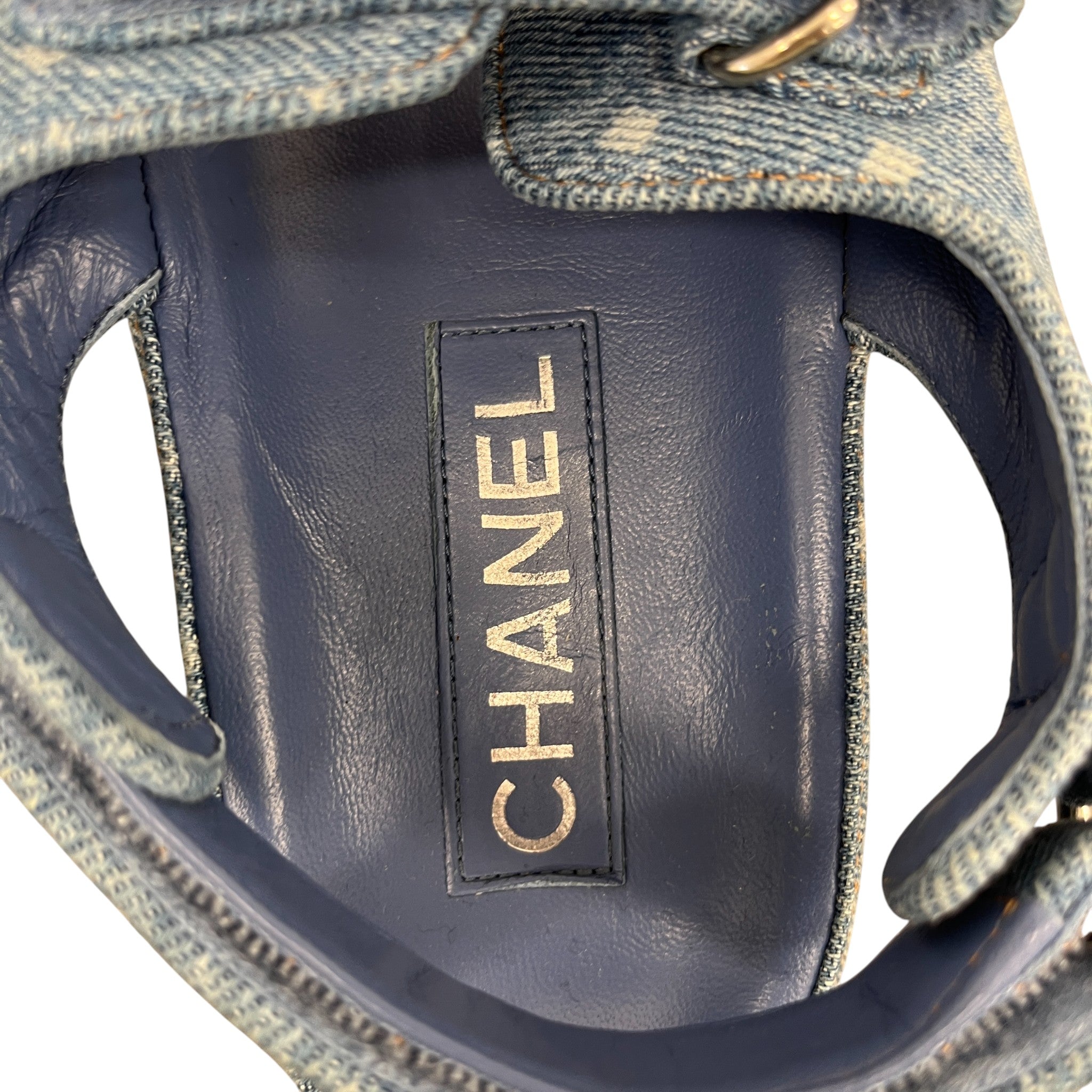 Women's Cc Monogram Dad Sandals Blue Size EU 38 / UK 5