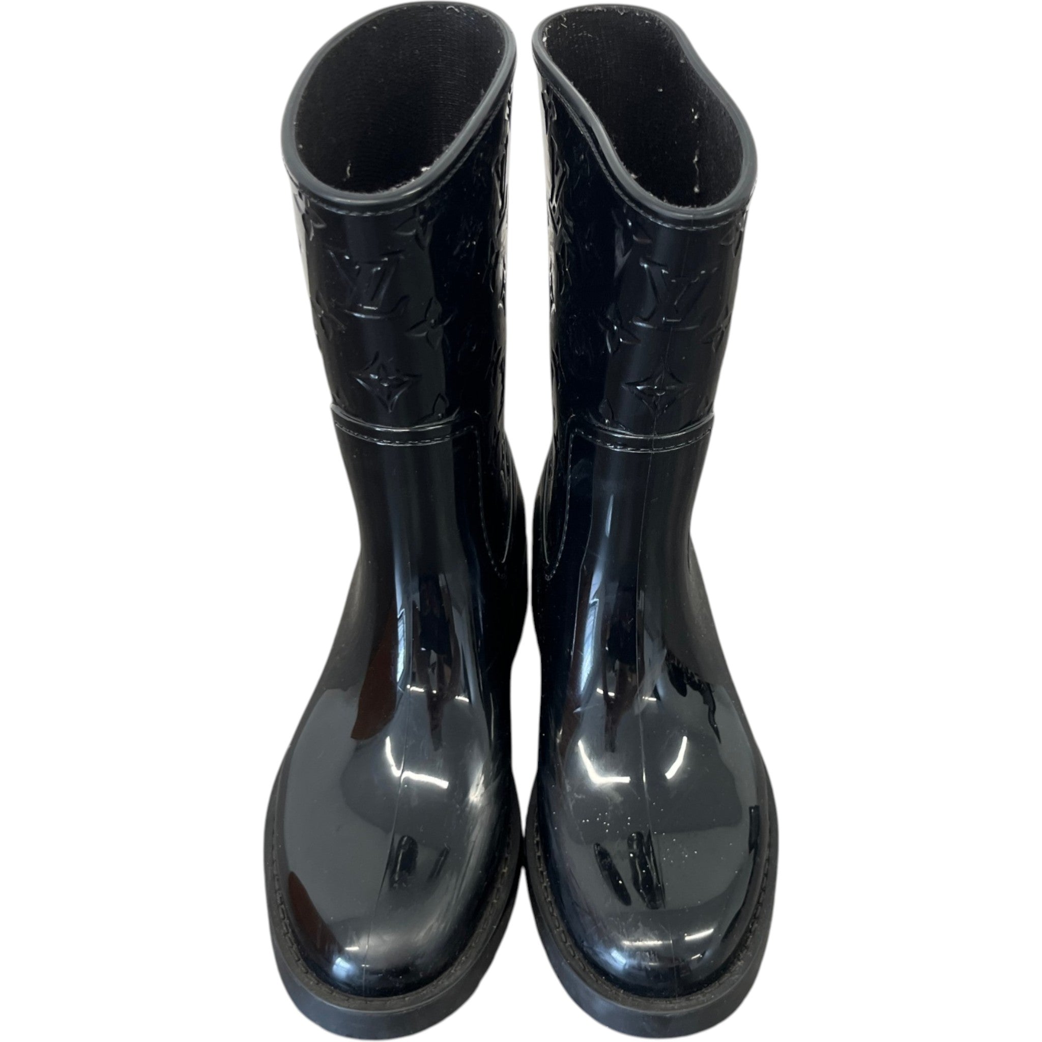 Women's Drops Flat Half Rain Wellies Black Size EU 36 / UK 3