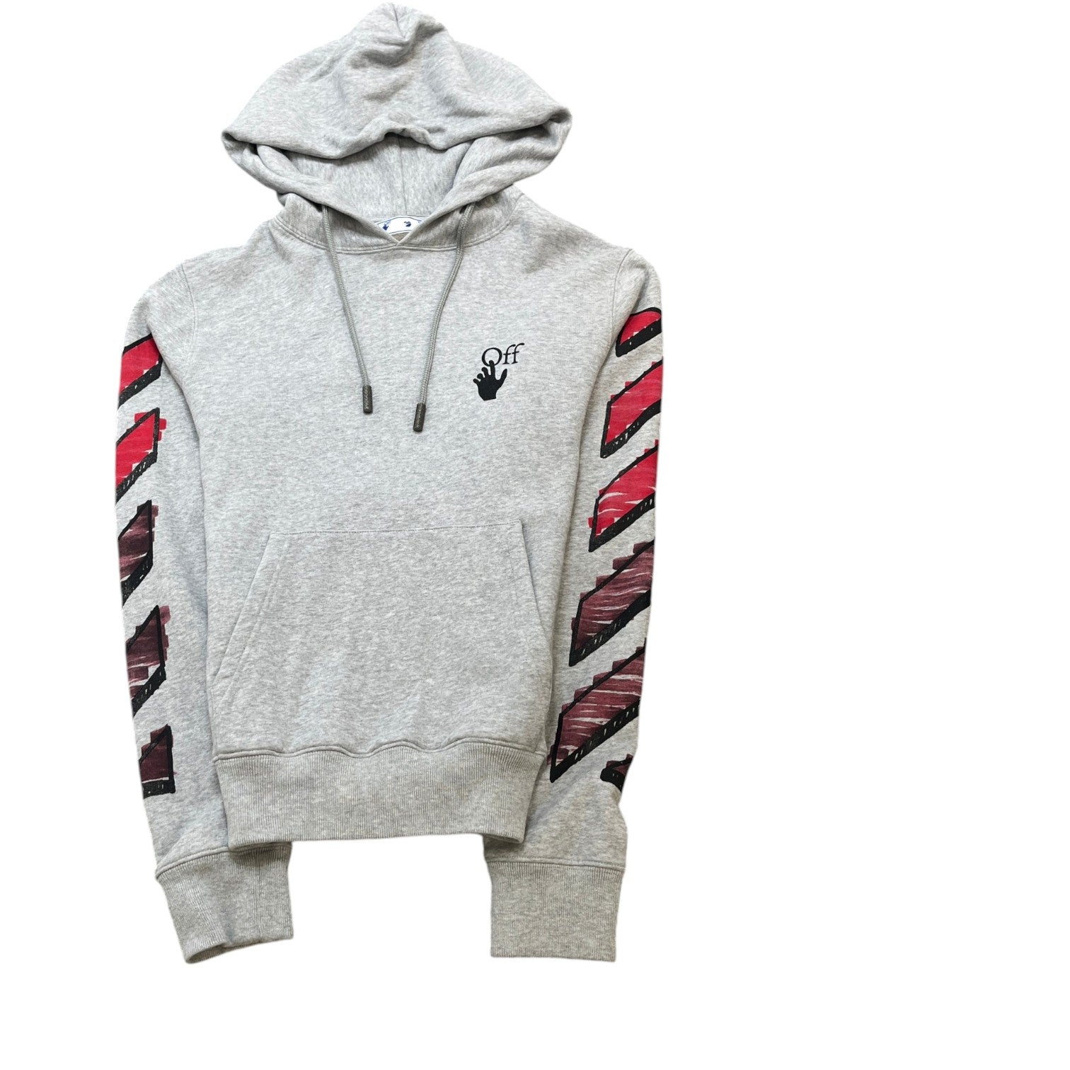 Men's Arrow Logo Hoodie Grey Size XXS