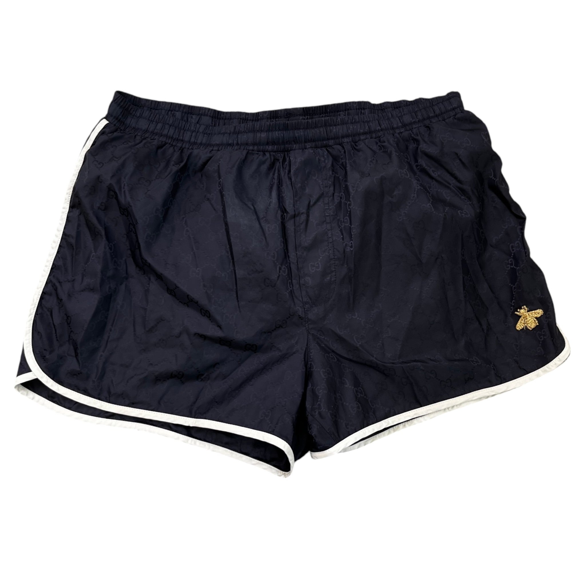 Men's Gg Supreme Bee Swim Shorts Navy Size W32 / IT 48