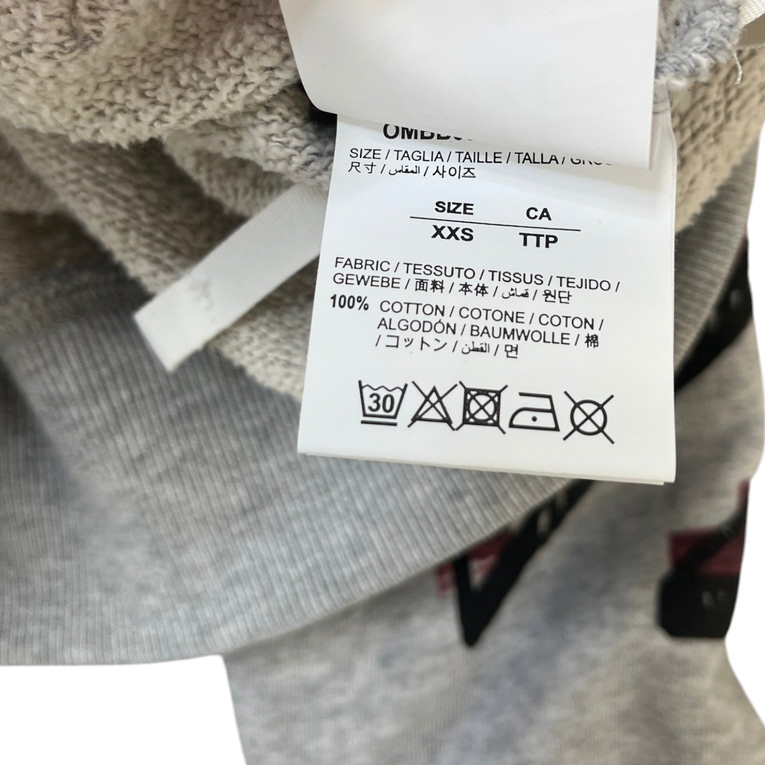 Men's Arrow Logo Hoodie Grey Size XXS