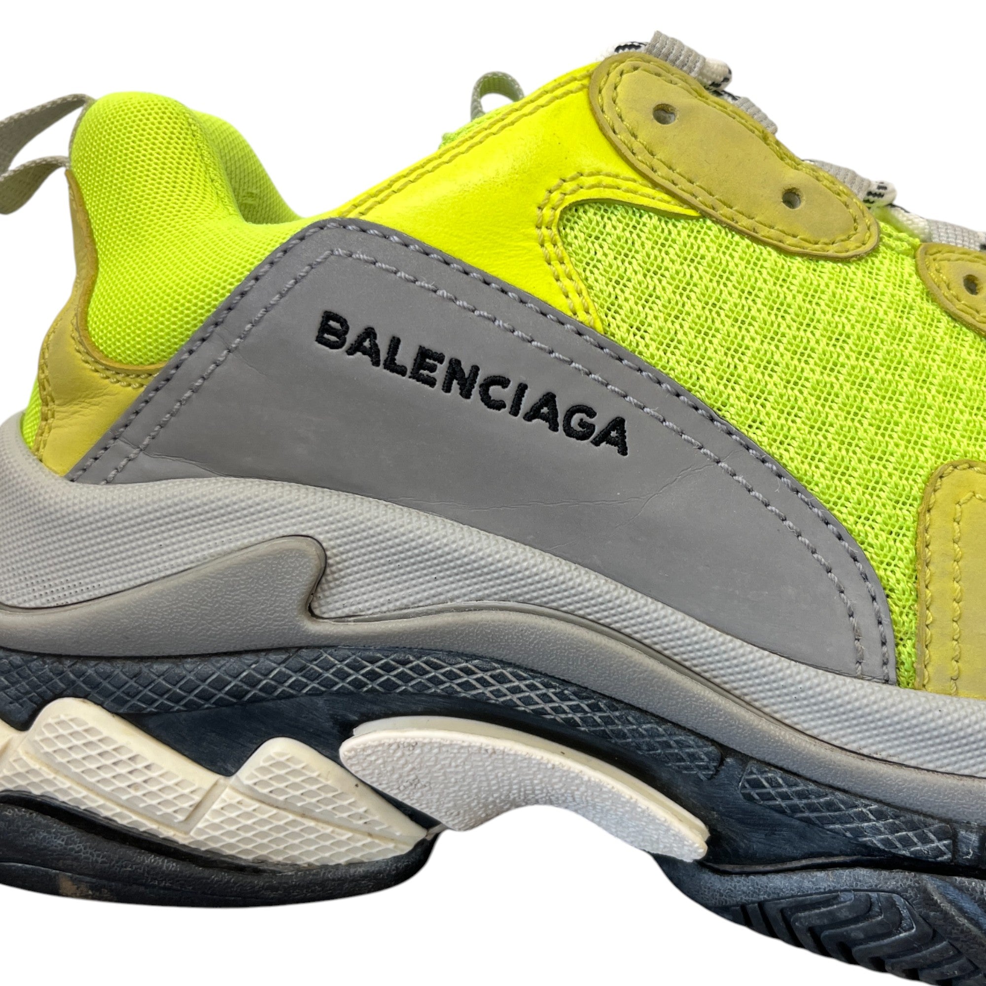 Men's Neon Triple S Low Trainers Green Size EU 41 / UK 7